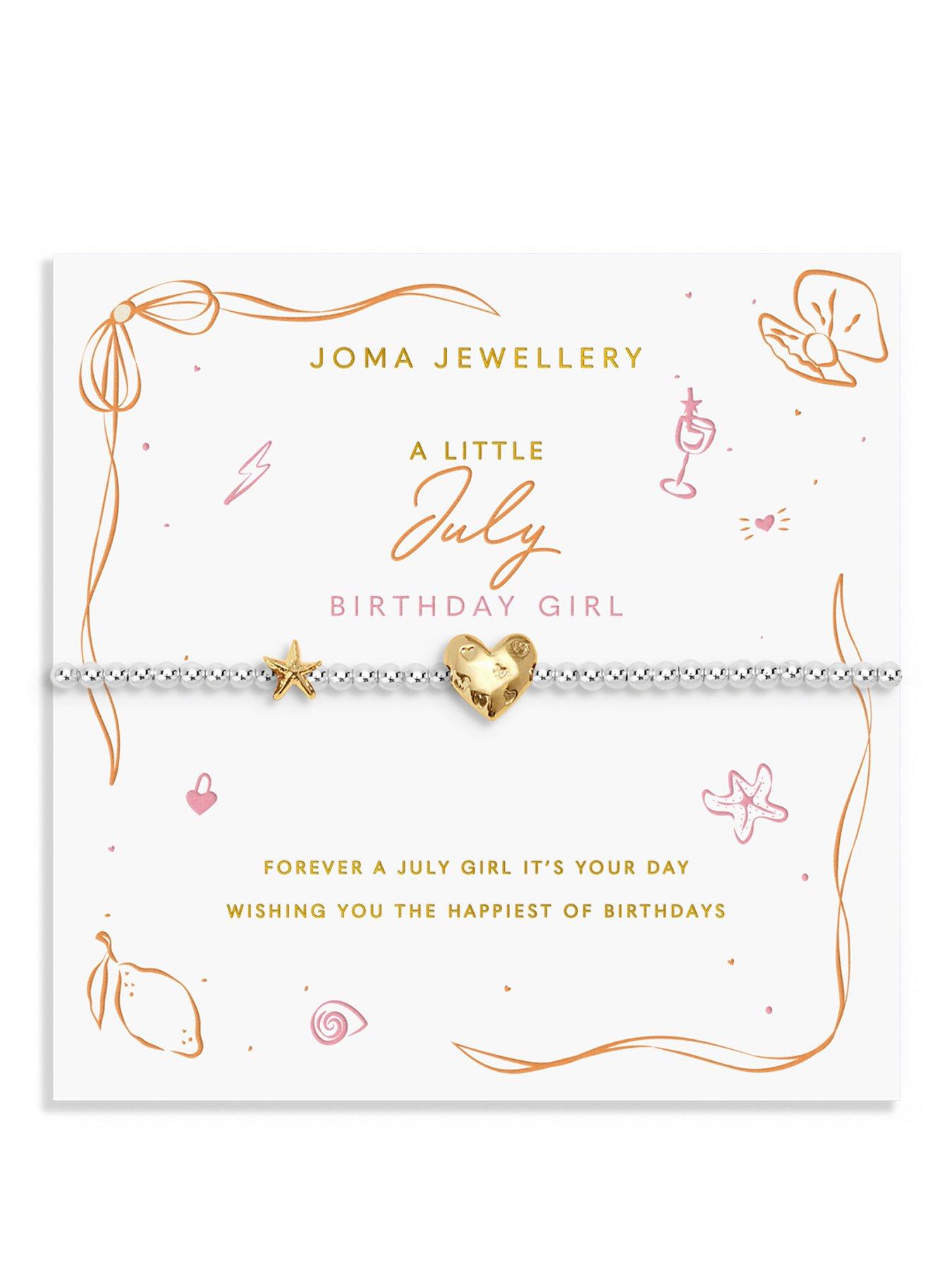 Joma Jewellery BIRTH MONTH A LITTLE , JULY , Silver & Gold Plated , Bracelet , 17.5cm stretch