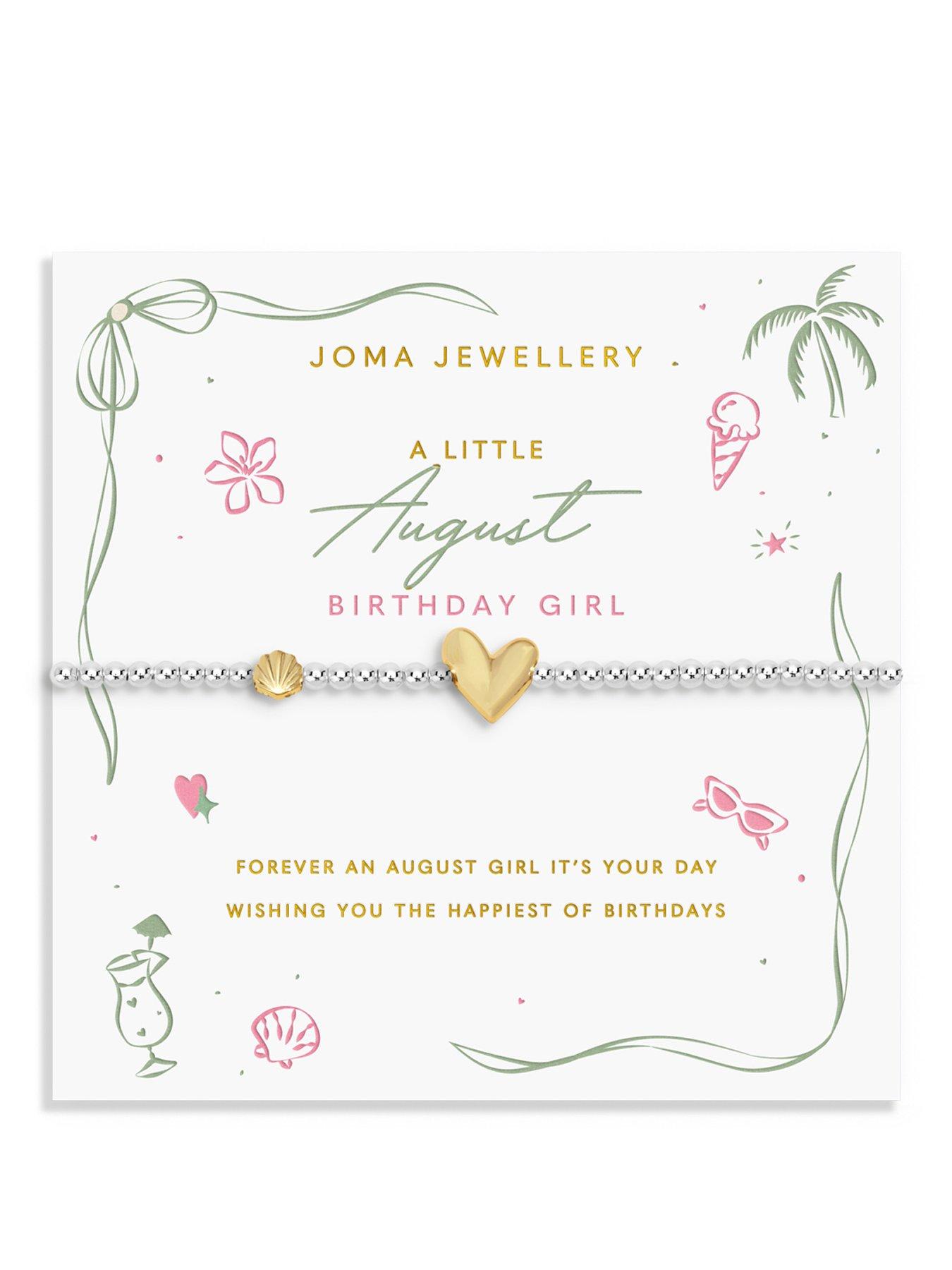 Image 1 of 5 of Joma Jewellery BIRTH MONTH A LITTLE , AUGUST , Silver & Gold Plated , Bracelet , 17.5cm stretch