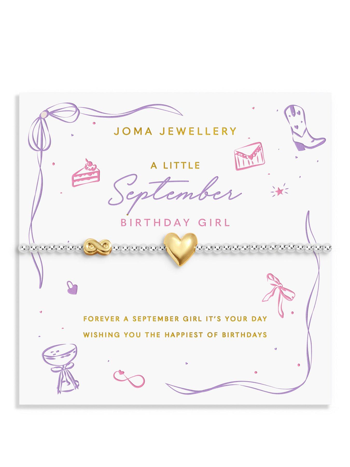 Joma Jewellery BIRTH MONTH A LITTLE , SEPTEMBER , Silver & Gold Plated , Bracelet , 17.5cm stretch