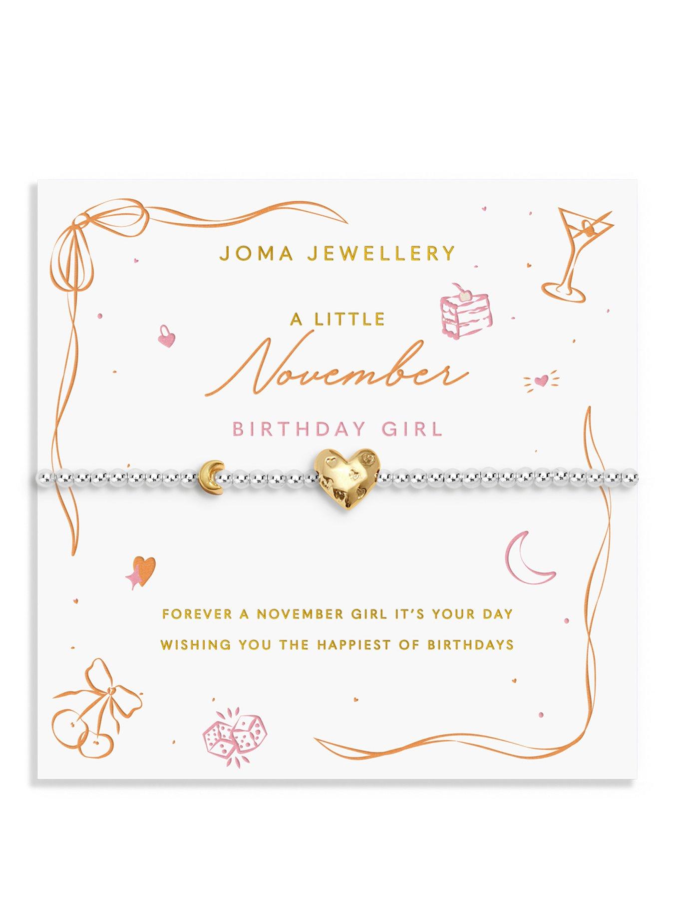 Image 1 of 5 of Joma Jewellery BIRTH MONTH A LITTLE , NOVEMBER , Silver & Gold Plated , Bracelet , 17.5cm stretch