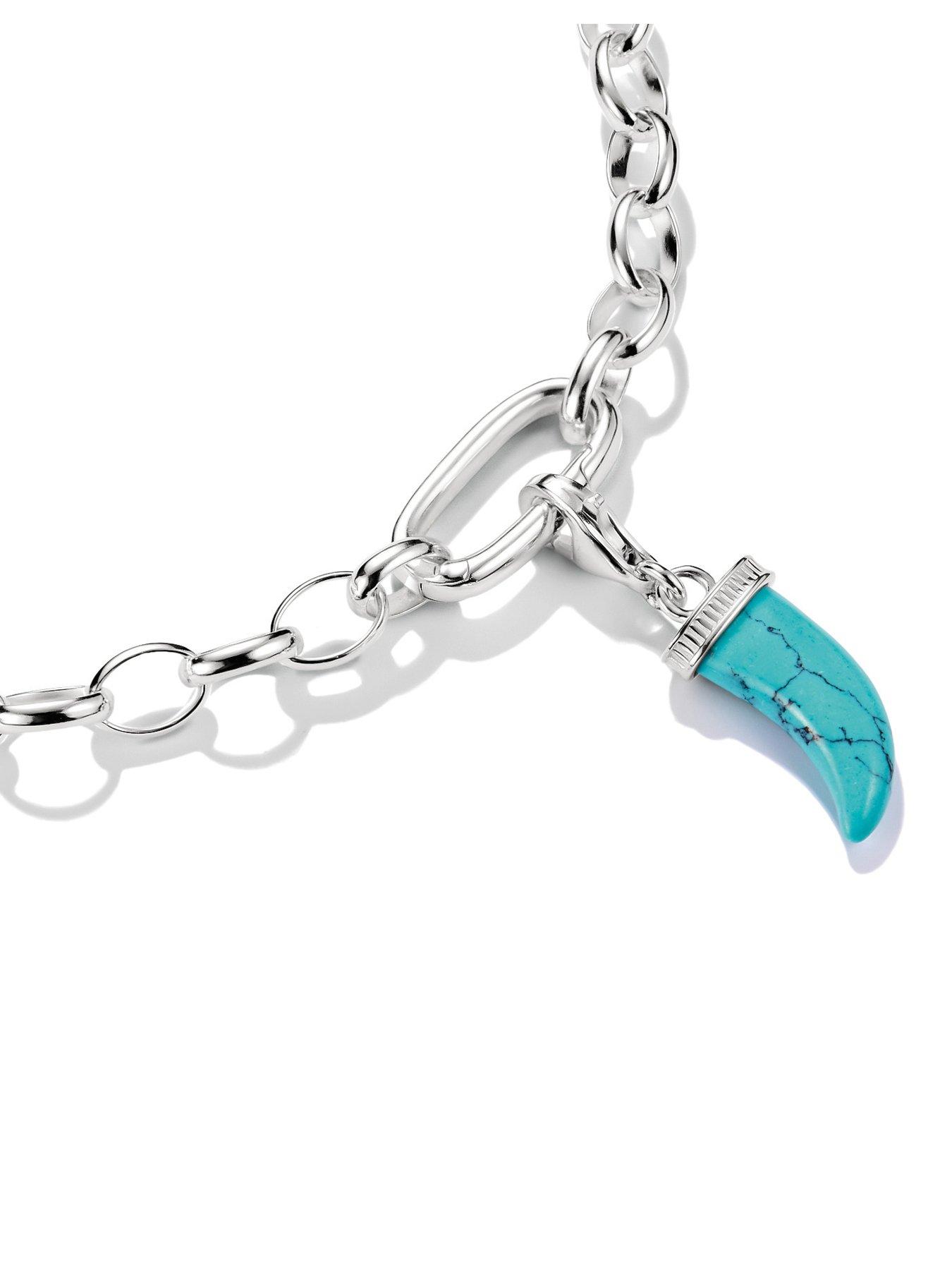stillFront image of thomas-sabo-charm-original-tooth-imitation-turquoise