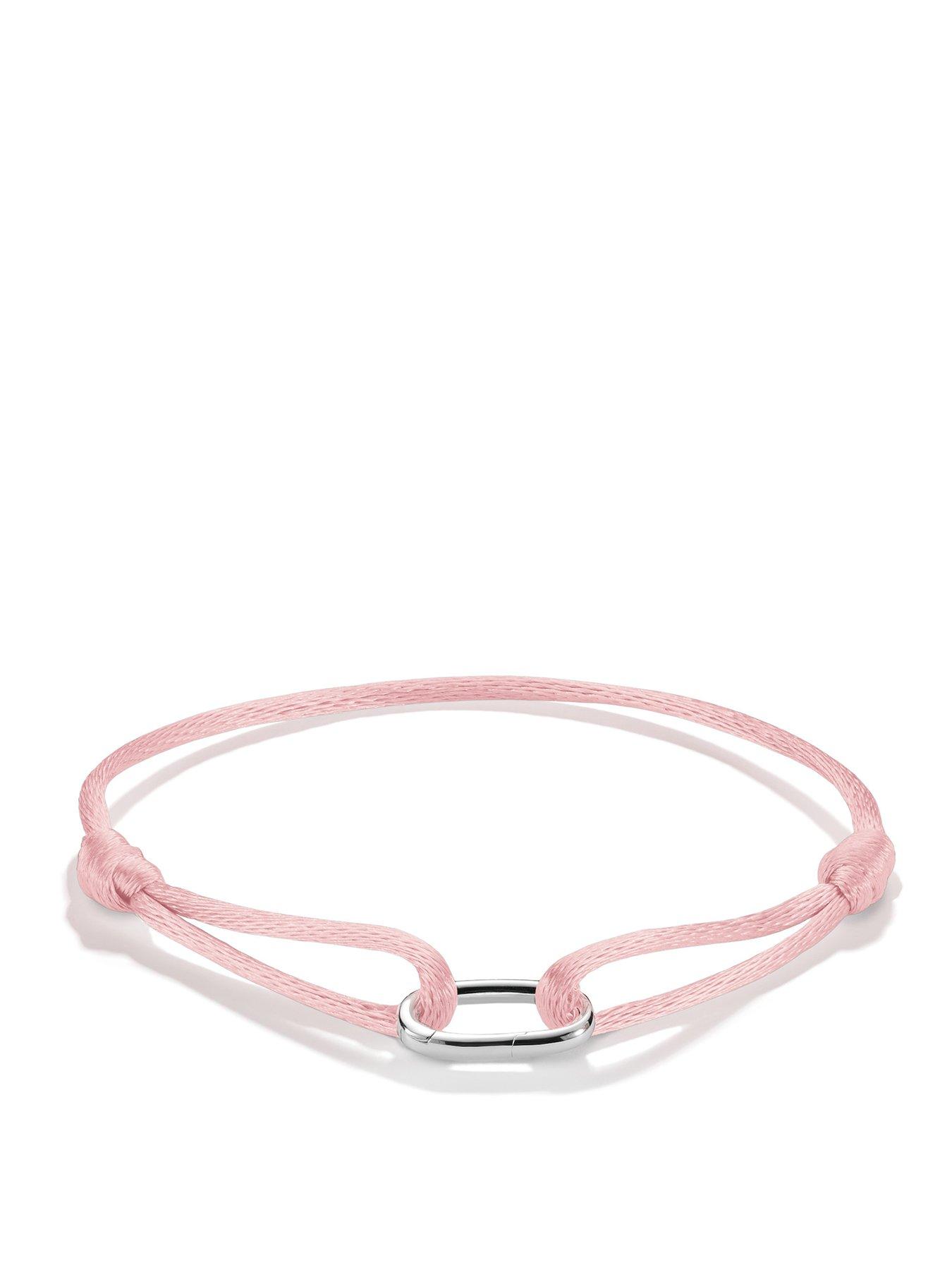 front image of thomas-sabo-charm-connect-textile-bracelet-pink