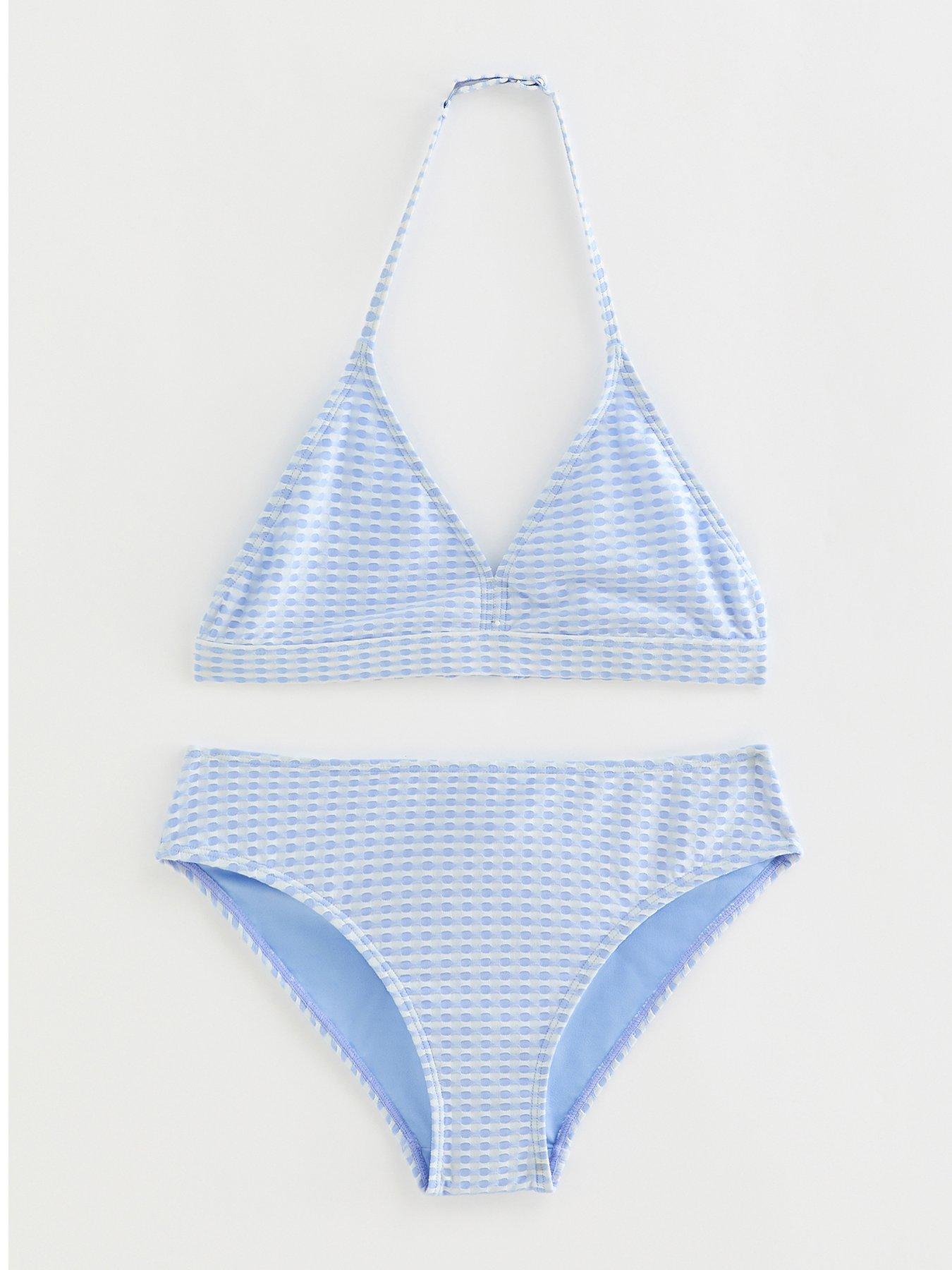 New Look 915 Girls Blue Textured Stripe Bikini Set