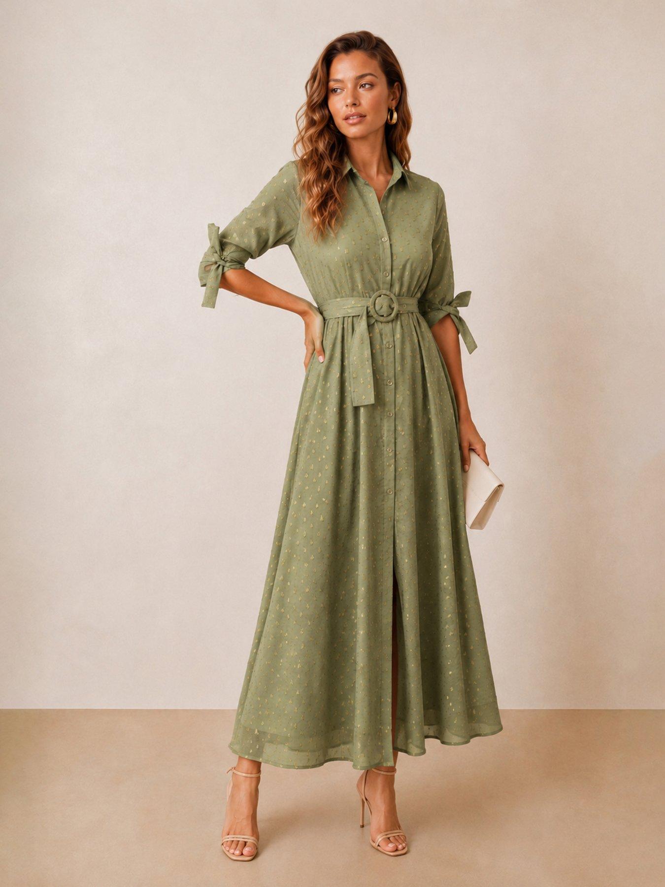 Style Cheat Daphne Shirt Dress - Green