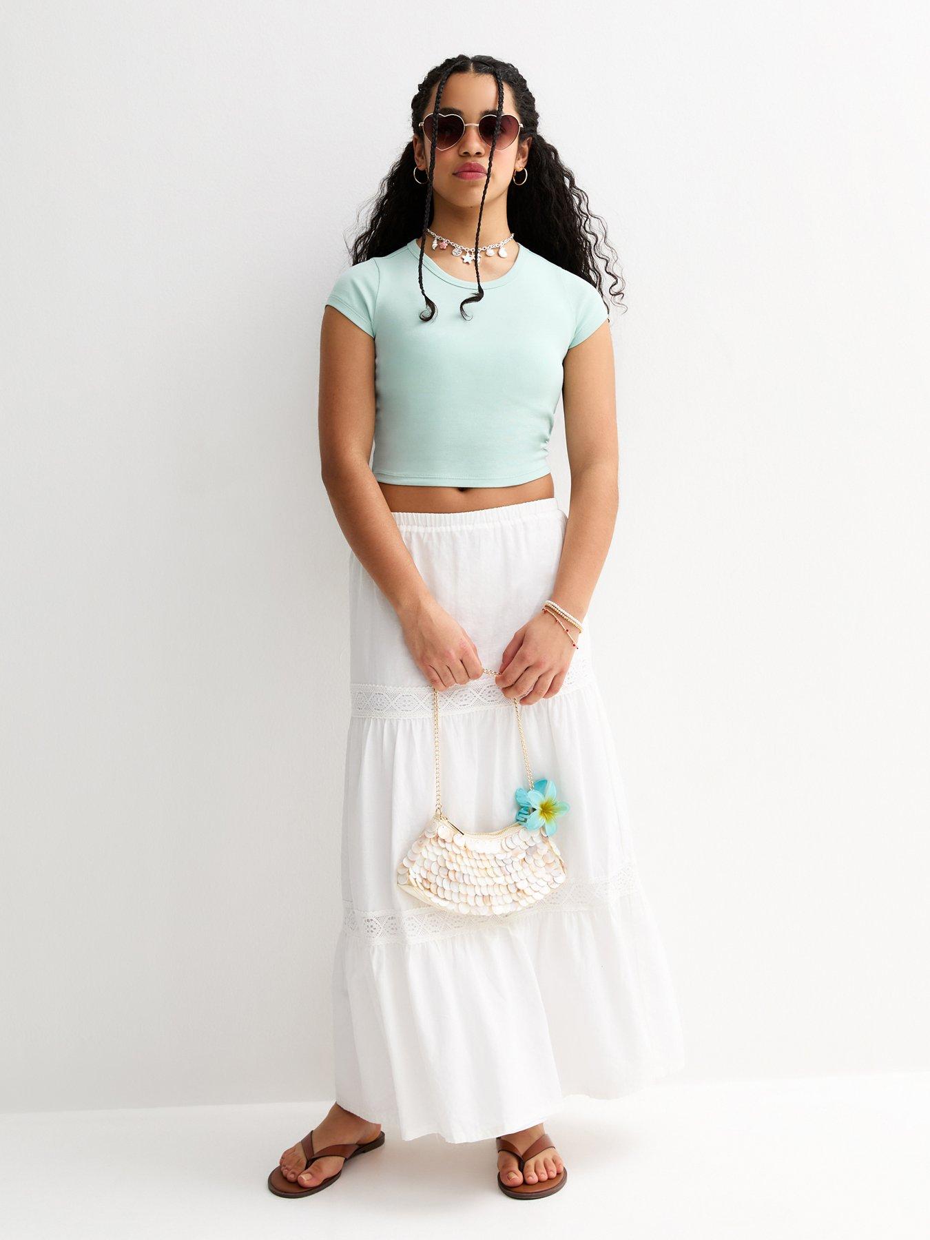 Image 3 of 5 of New Look 915 Girls Turquoise Short Sleeve Top - Light Blue