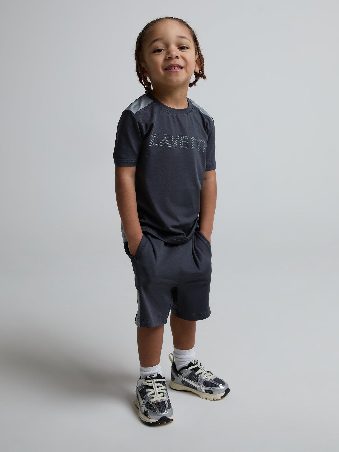Zavetti Canada Younger Boys Verozo 2.0 Polo  &  Shorts Set - Grey