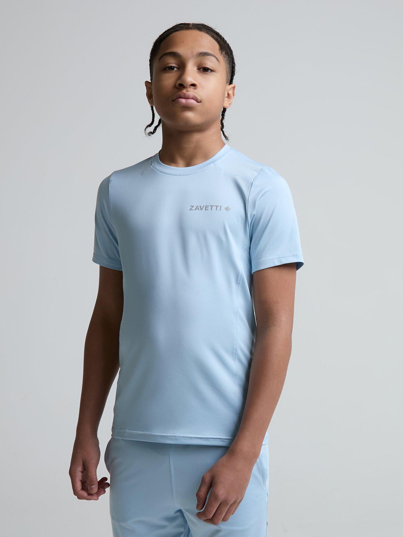Zavetti Canada Boys Fallonino Short Sleeved Co-ord Tshirt - Light Blue