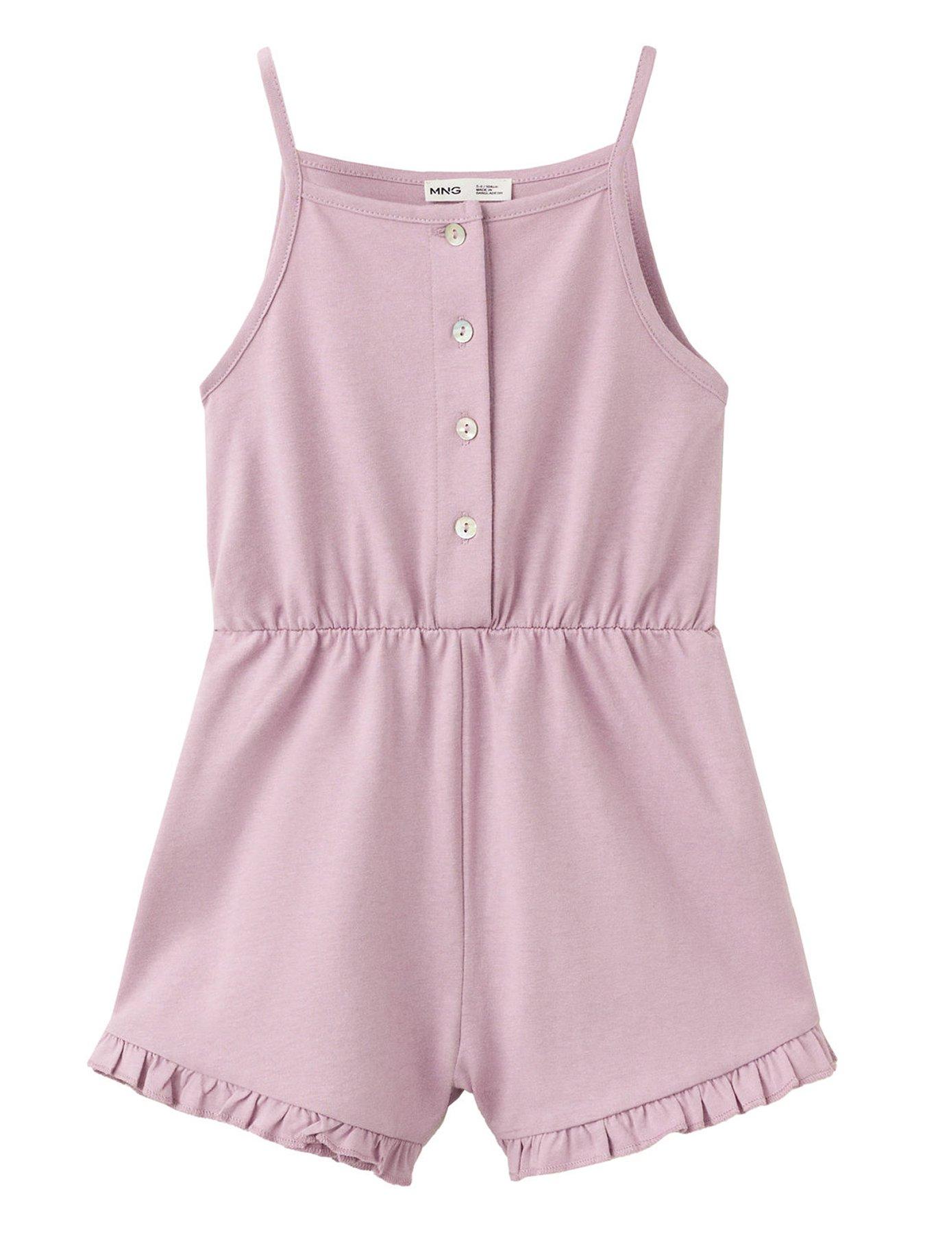 Image 1 of 4 of Mango Younger Girls Playsuit - Light Purple