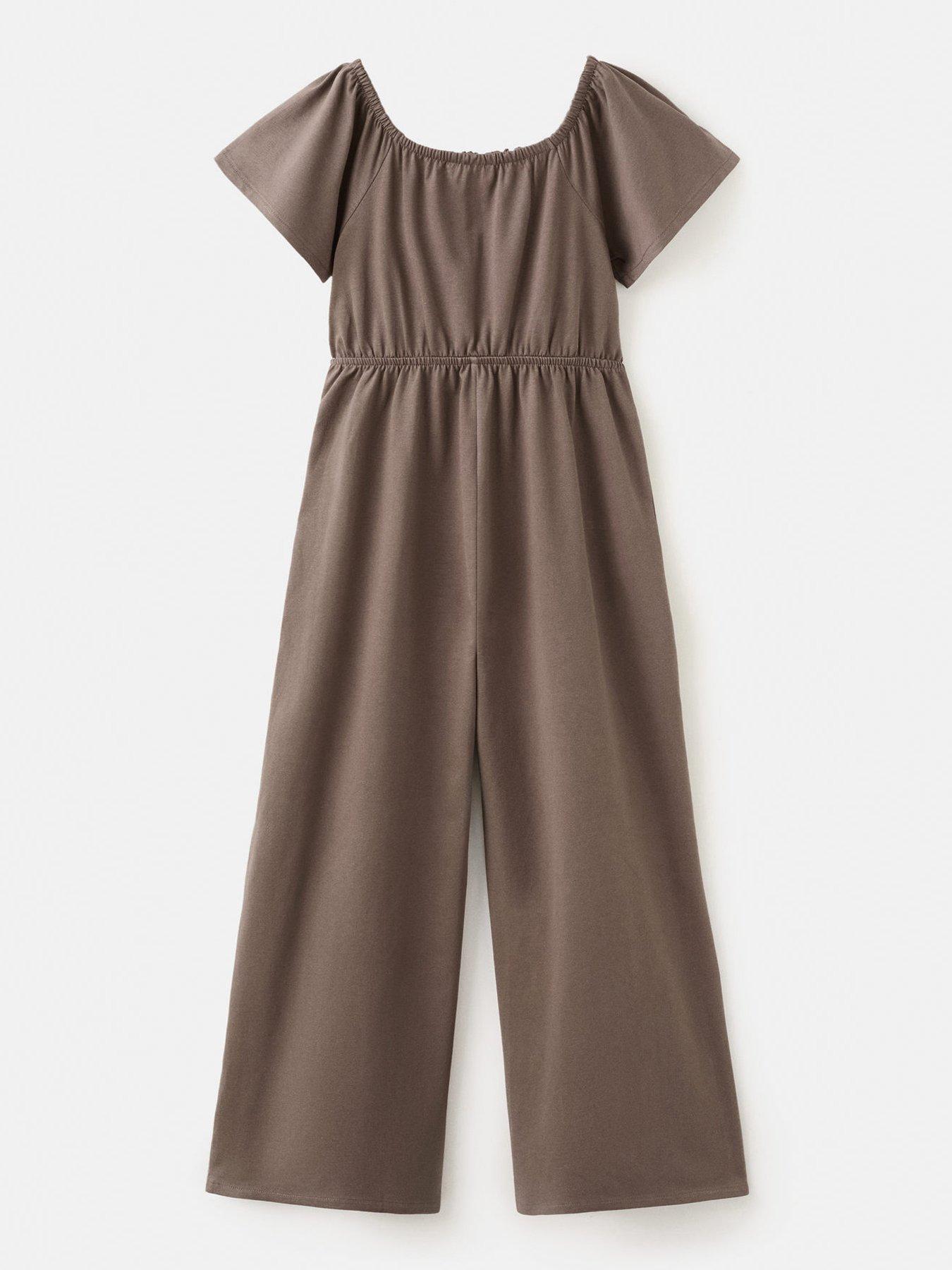  image of mango-girls-crochet-jumpsuit-brown