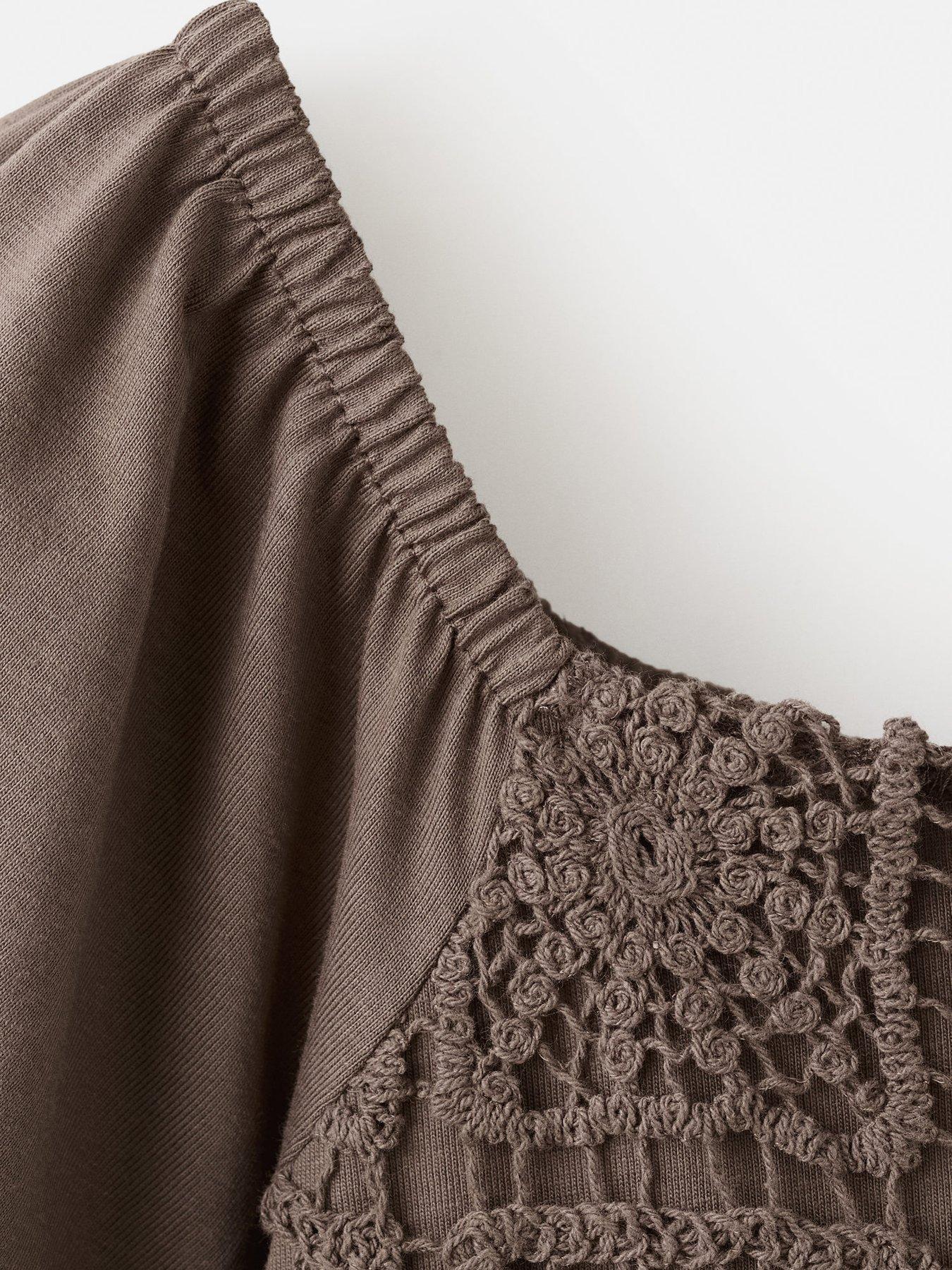  image of mango-girls-crochet-jumpsuit-brown