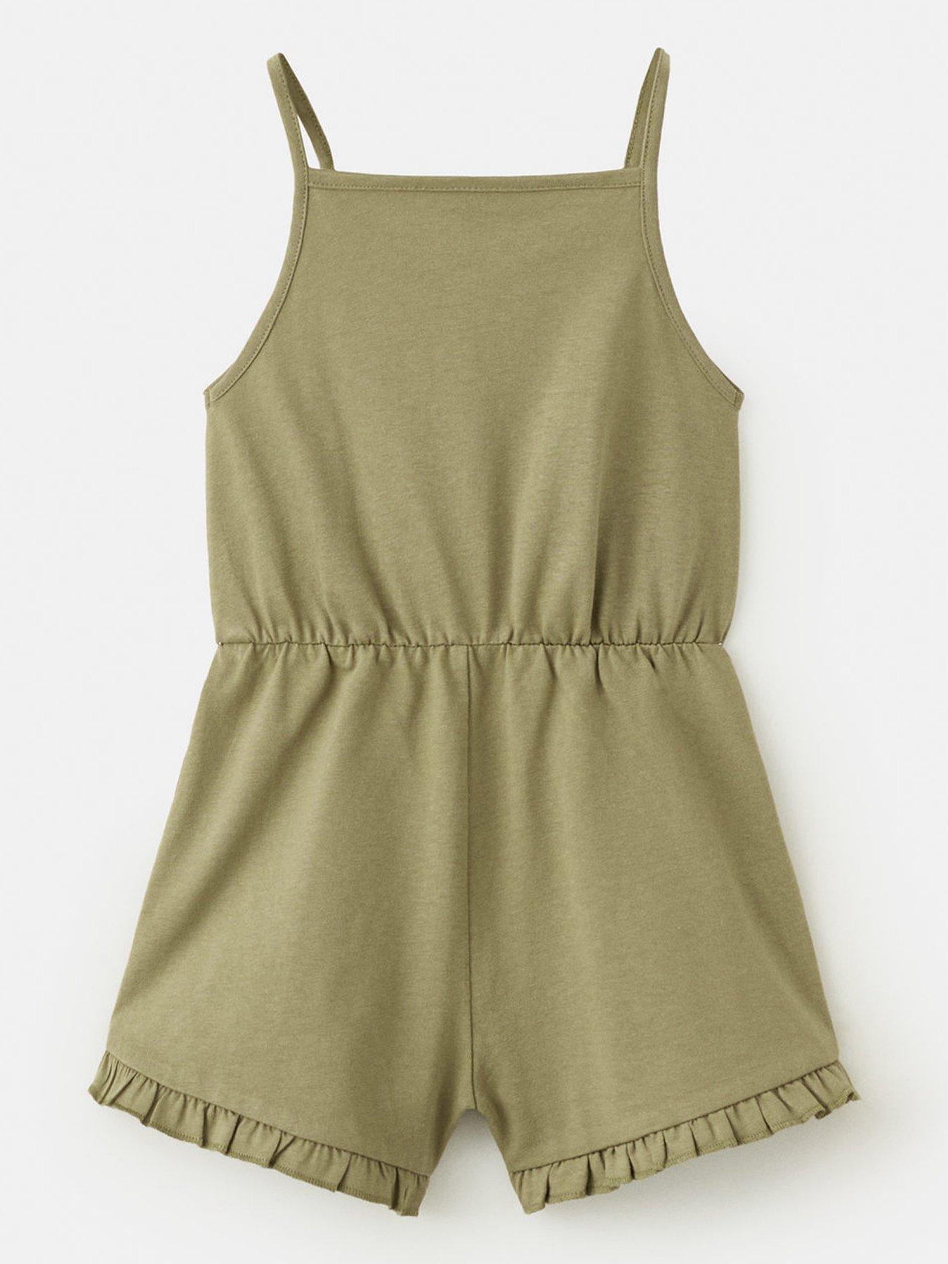 Image 2 of 4 of Mango Younger Girls Playsuit - Khaki