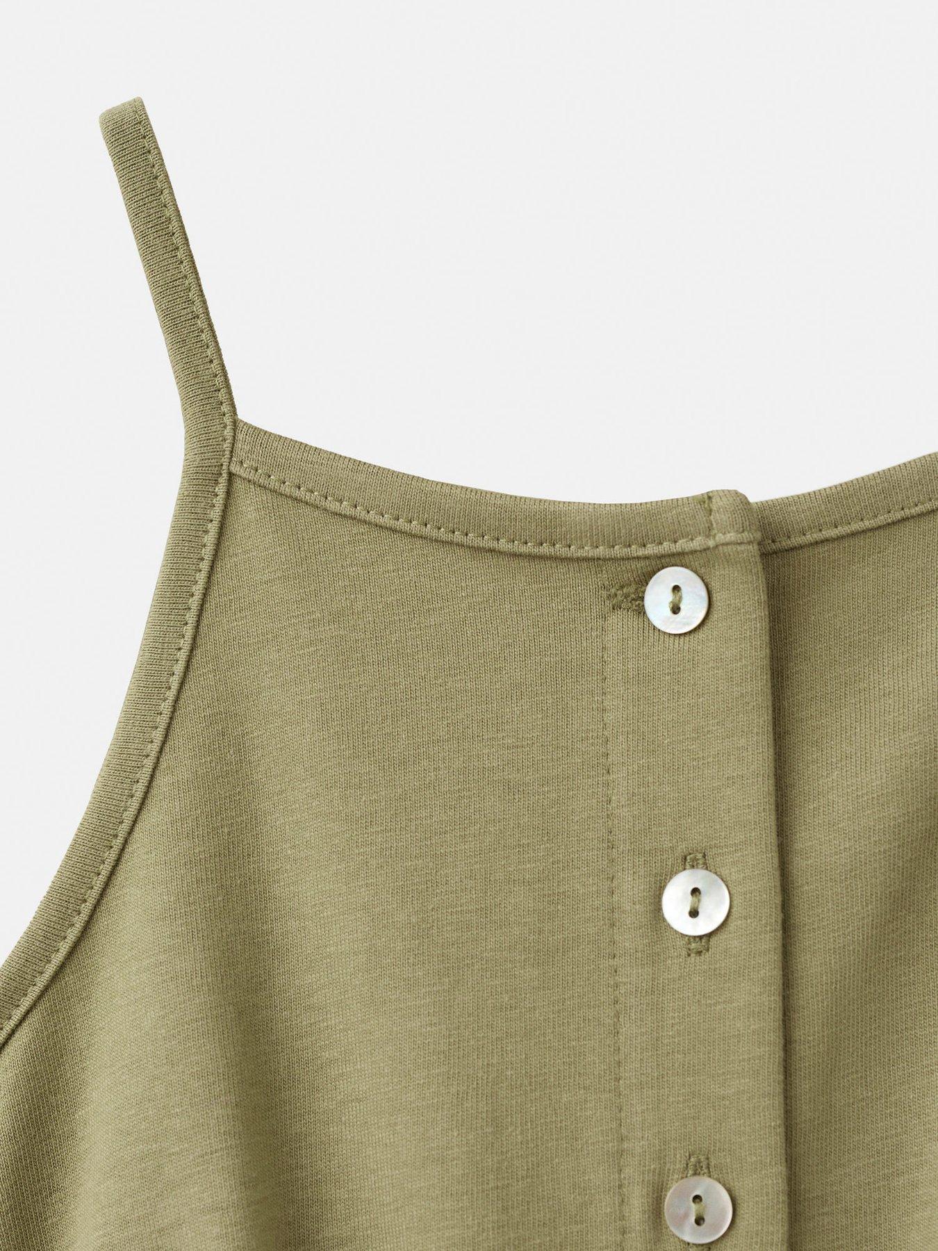 Image 3 of 4 of Mango Younger Girls Playsuit - Khaki