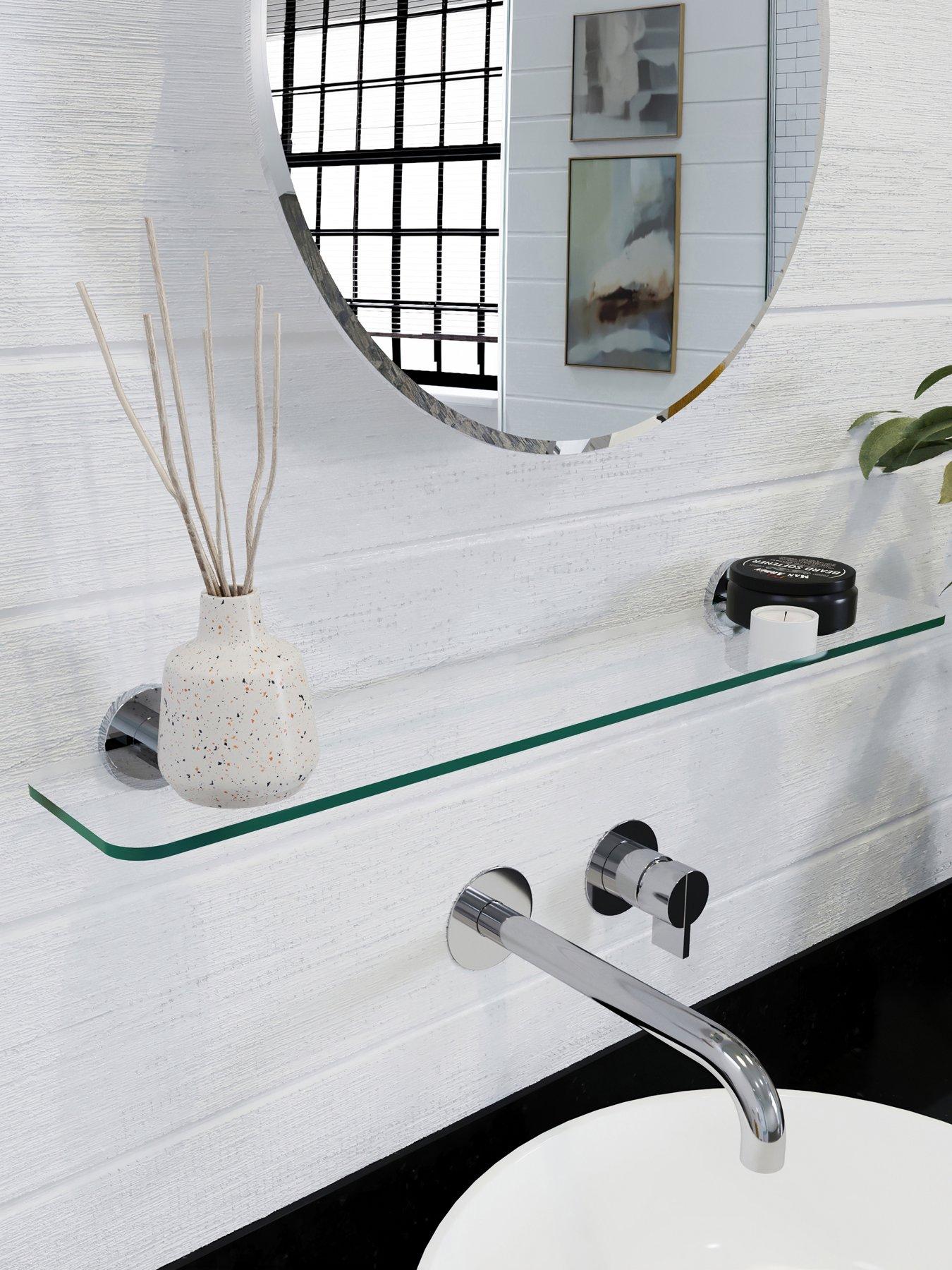 front image of croydex-metra-glass-shelf-with-flexi-fix-brackets