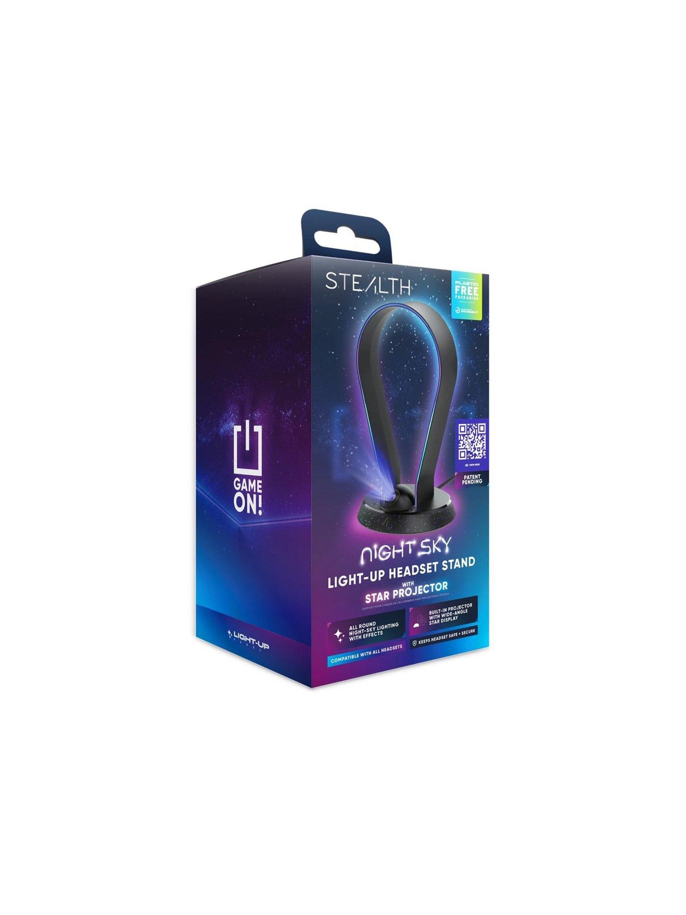  image of stealth-night-sky-light-up-headset-stand-with-projector