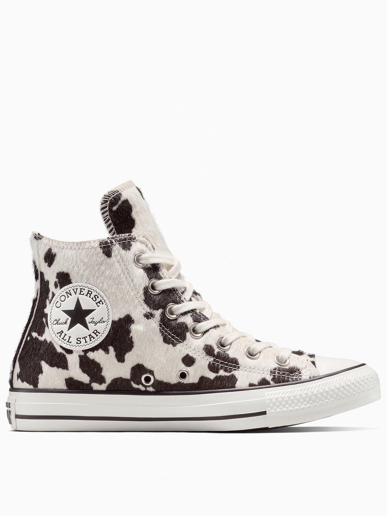 Converse Womens Chuck Taylor All Star Hi-Top Pony Hair - Cow Print