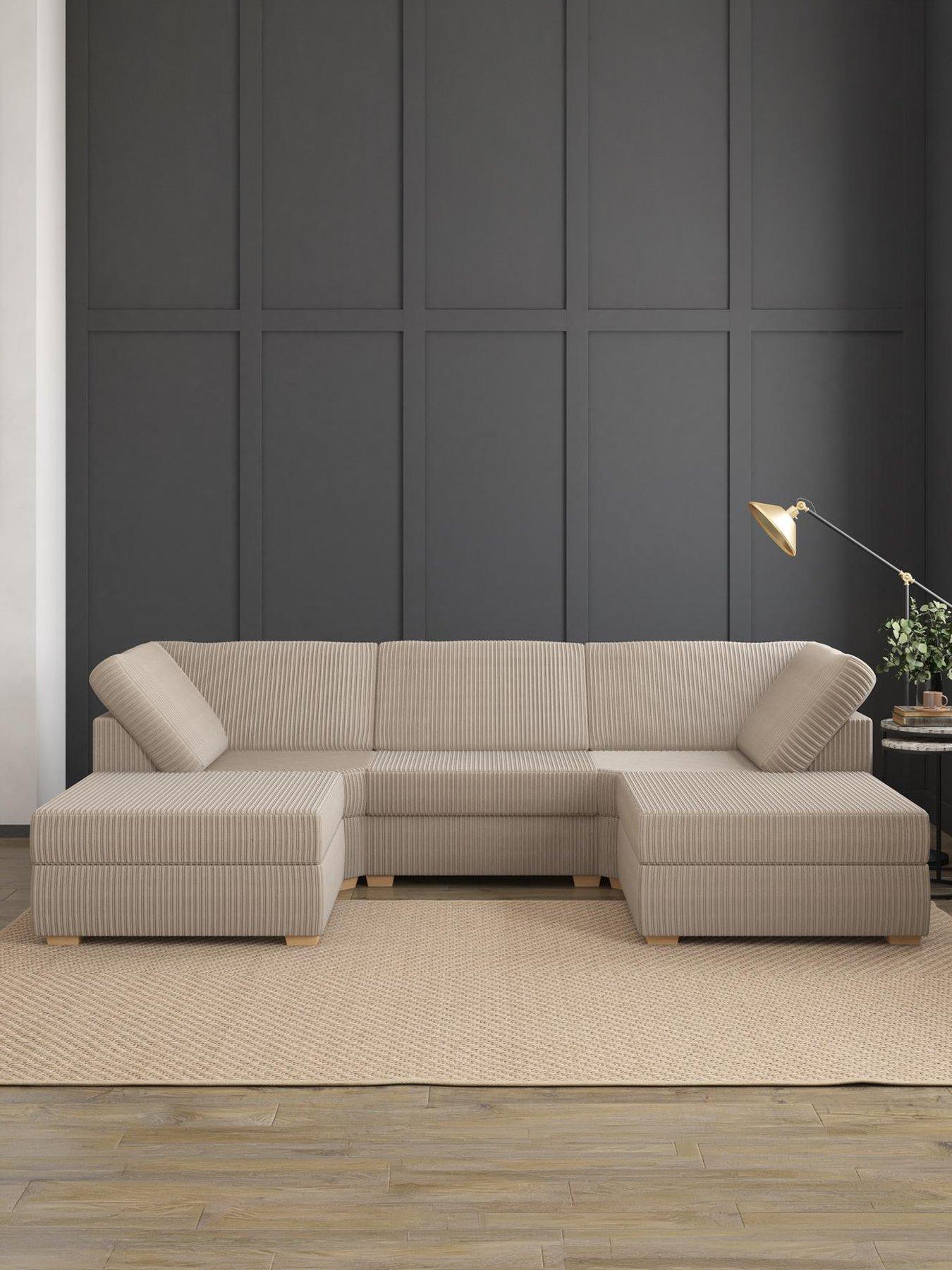 Image 1 of 6 of Aspire Nestle U Shaped Sofa - Jumbo Cord