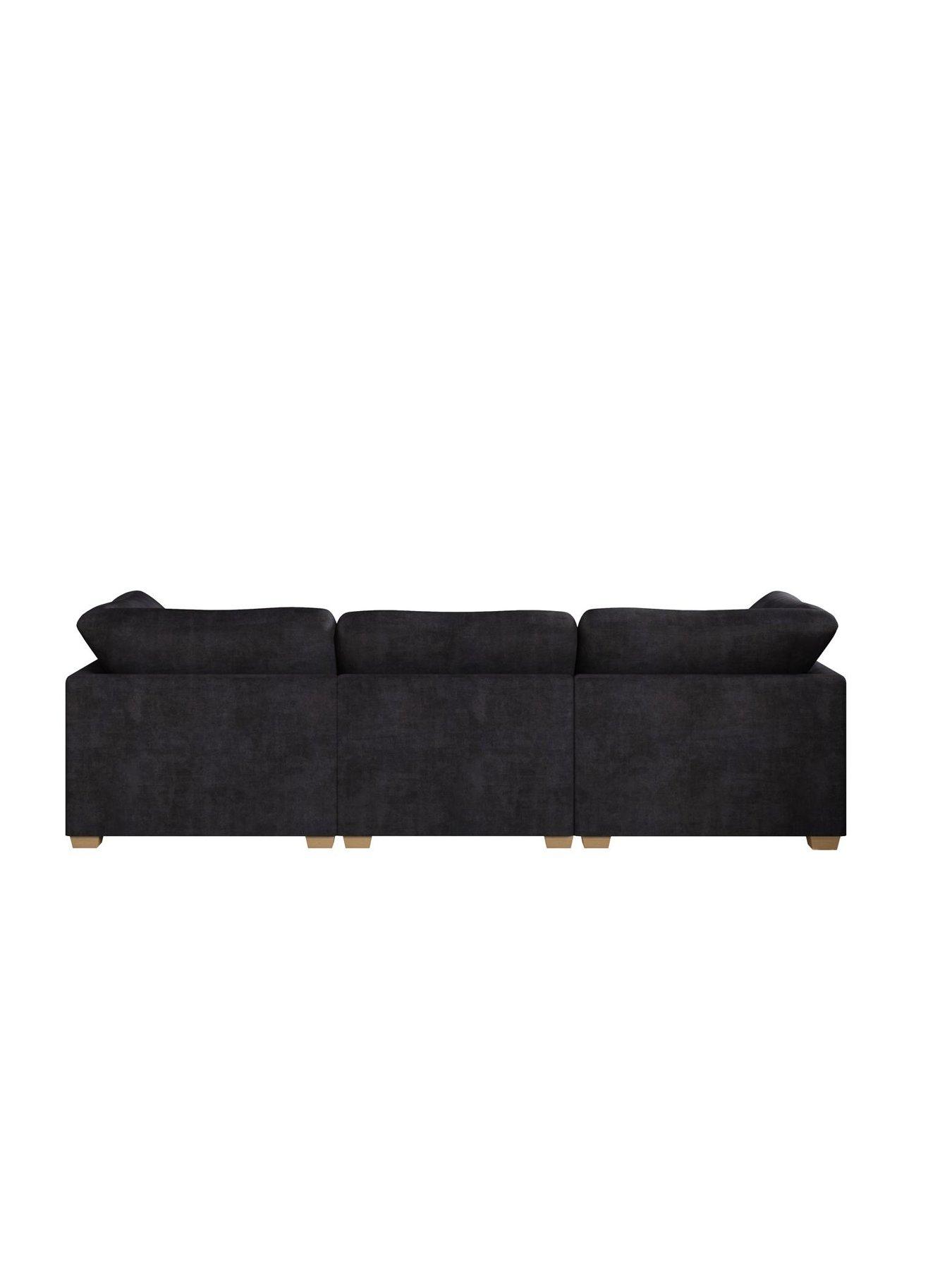  image of aspire-nestle-u-shaped-sofa-velvet