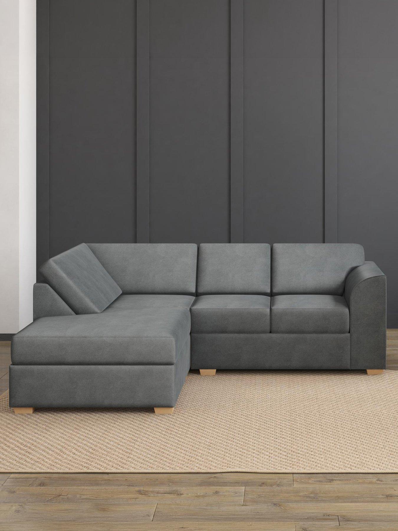  image of aspire-modo-corner-l-shape-sofa-velvet