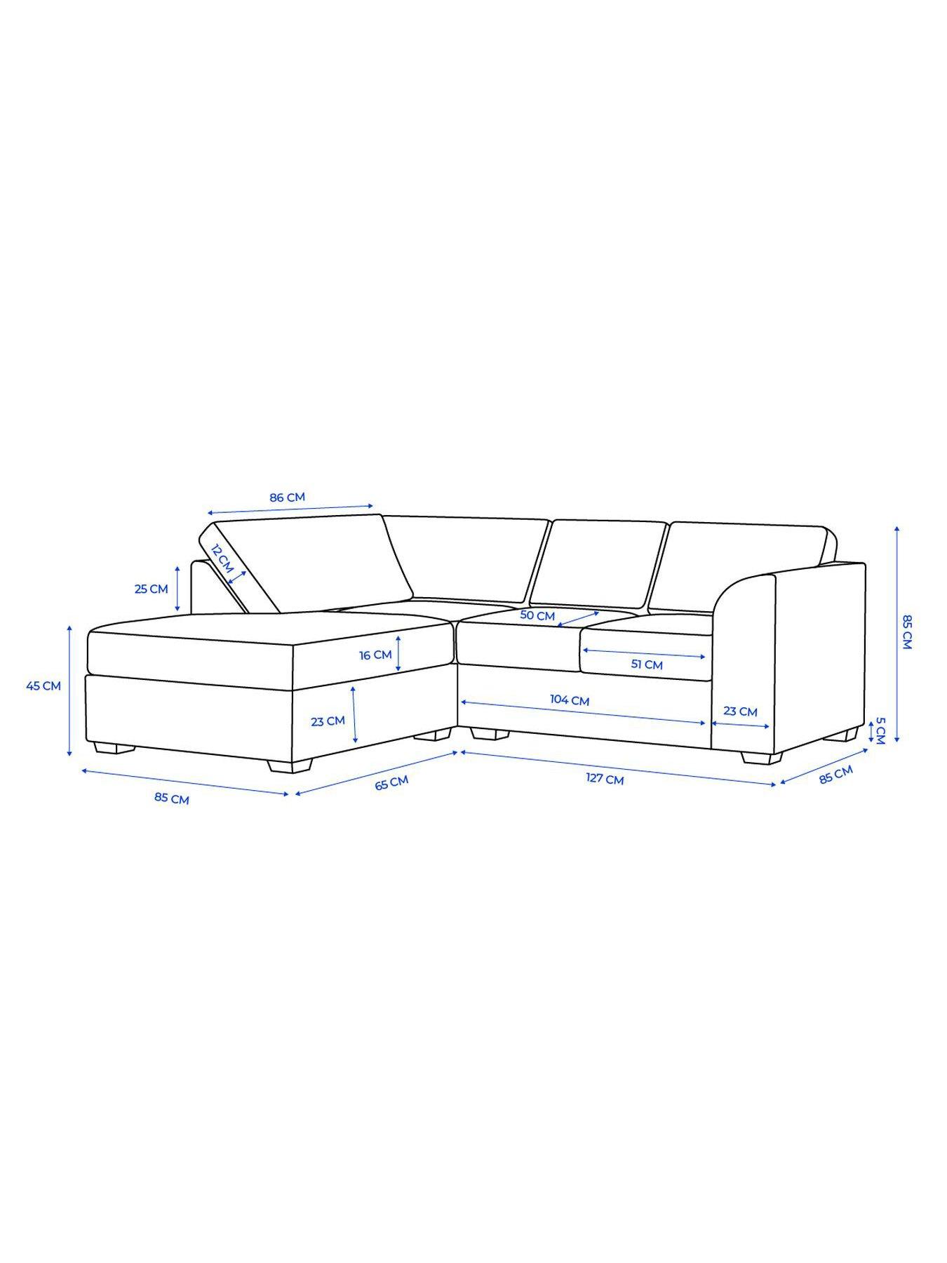  image of aspire-modo-corner-l-shape-sofa-velvet