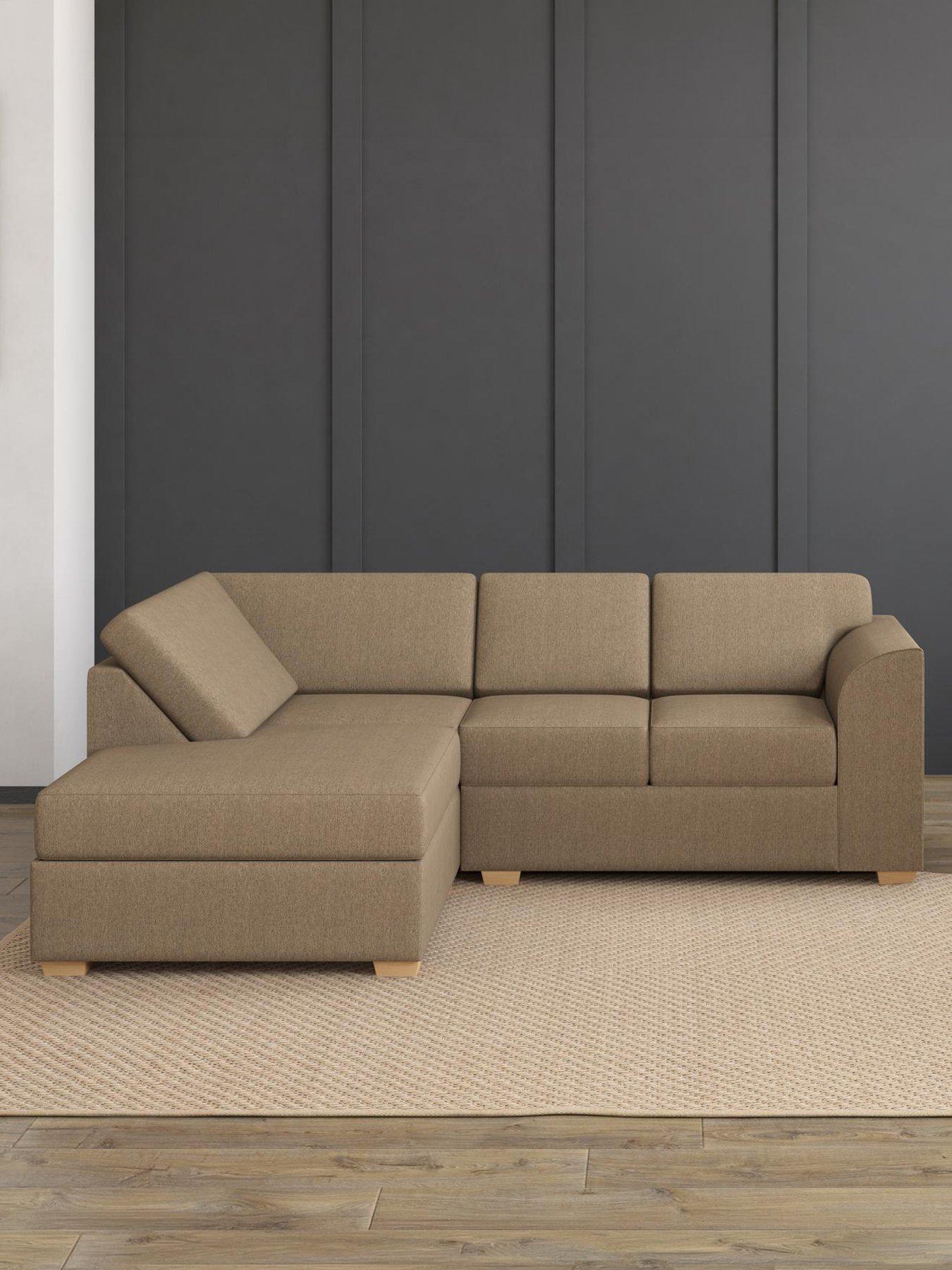 Image 1 of 6 of Aspire Modo Corner L Shape Sofa - Linen