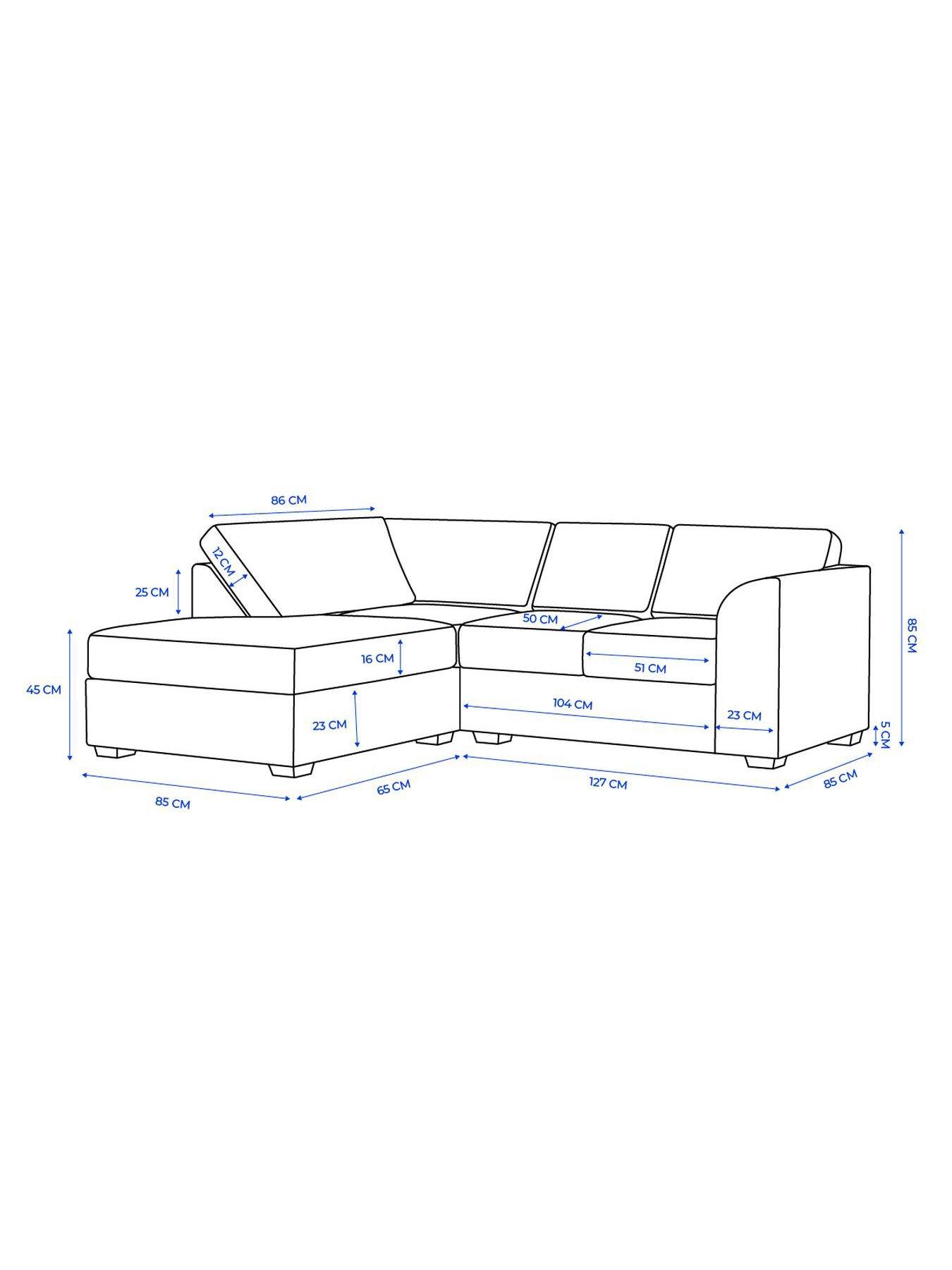 Image 6 of 6 of Aspire Modo Corner L Shape Sofa - Linen