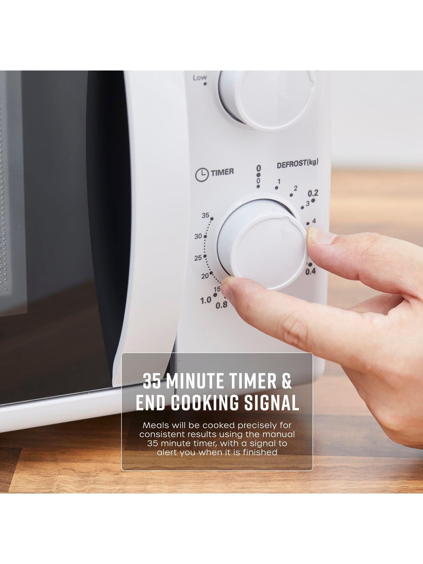 Image 3 of 6 of Swan Manual Microwave, 5 Power Levels, Defrost, 20L, 700W, White