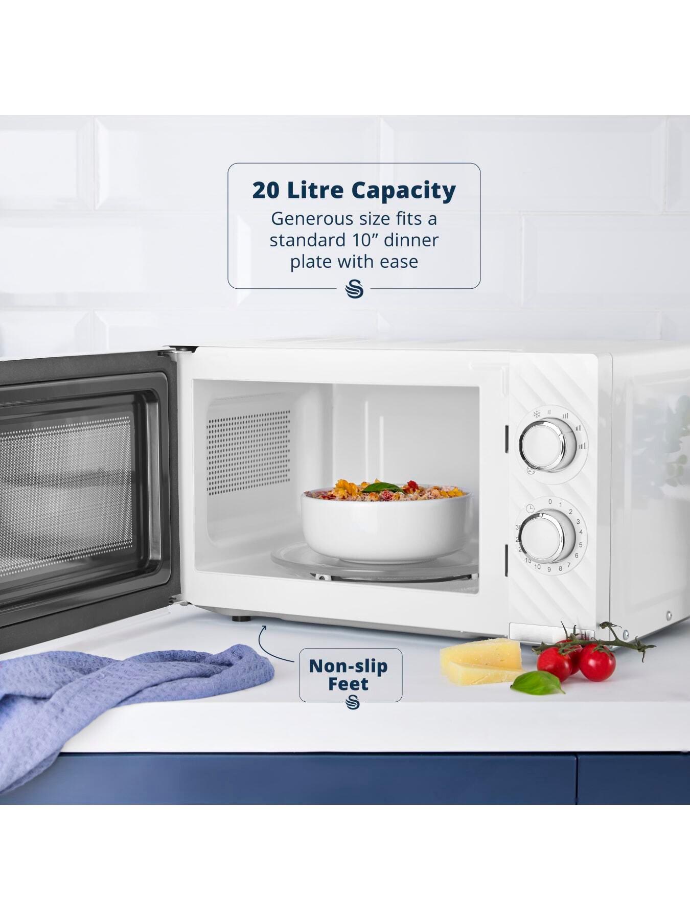 Swan Windsor Manual Microwave, 20L, 800W, 5 Power Levels, White ...