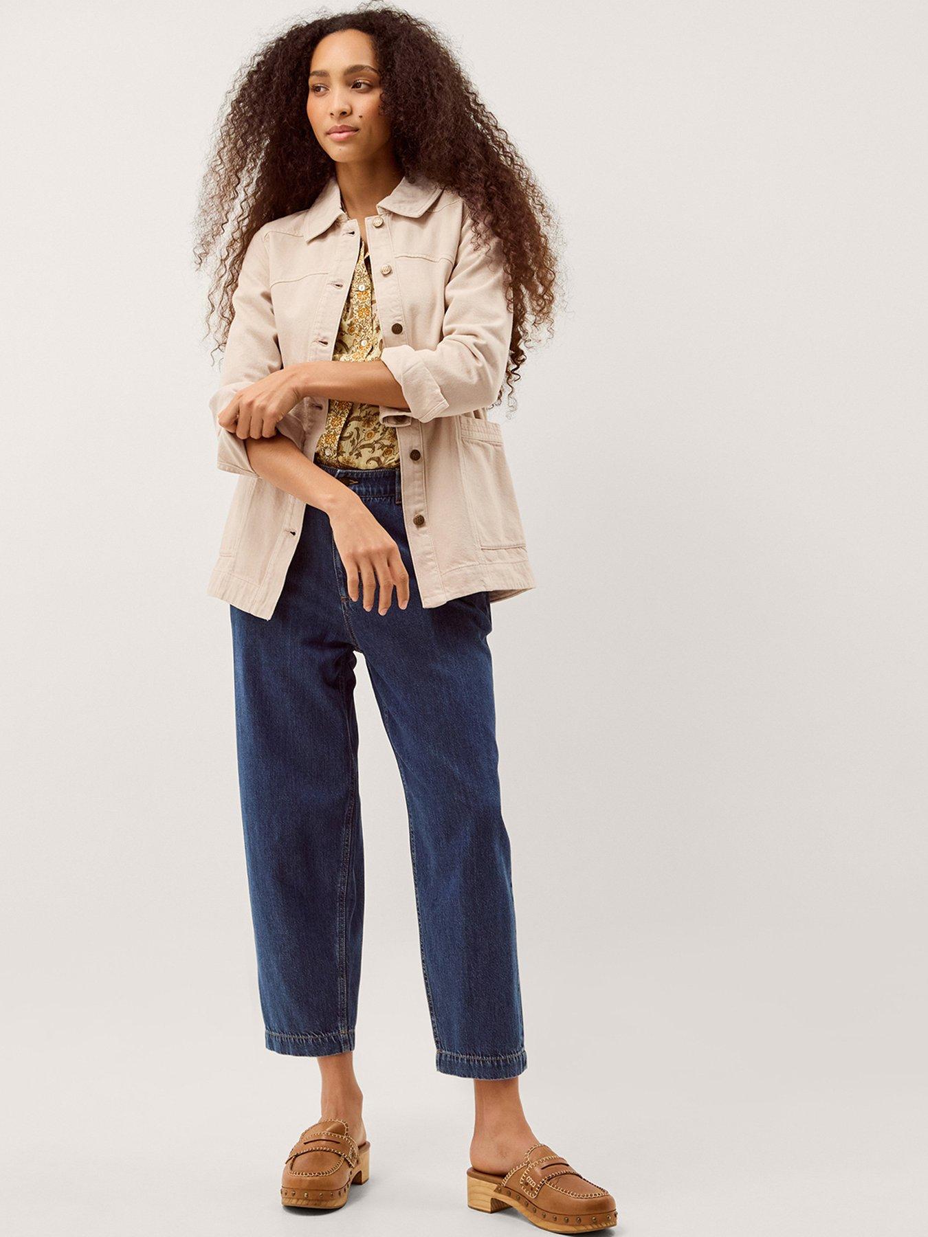 Image 1 of 6 of Monsoon Mabel Longline Jacket - Brown