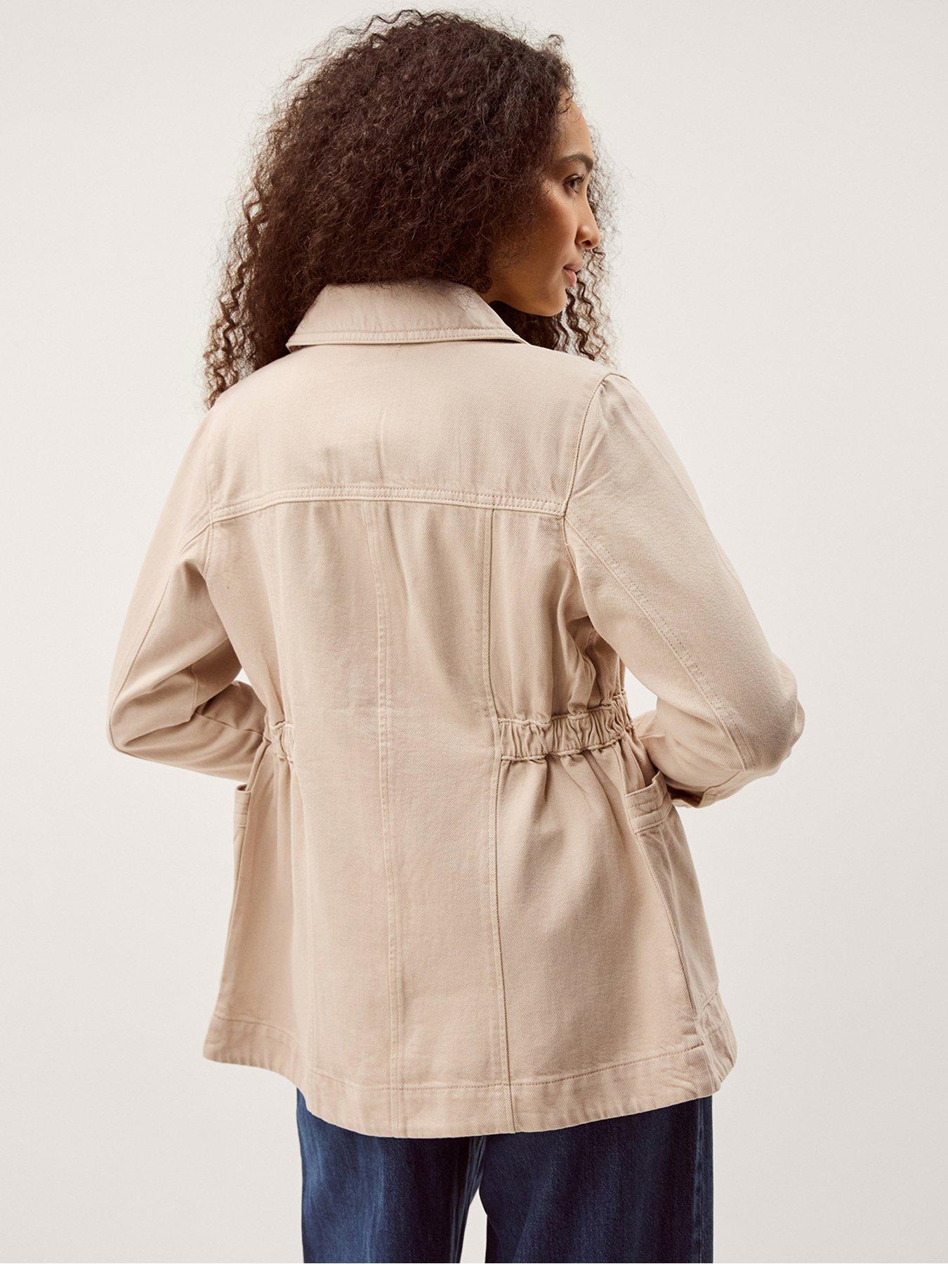 Image 2 of 6 of Monsoon Mabel Longline Jacket - Brown