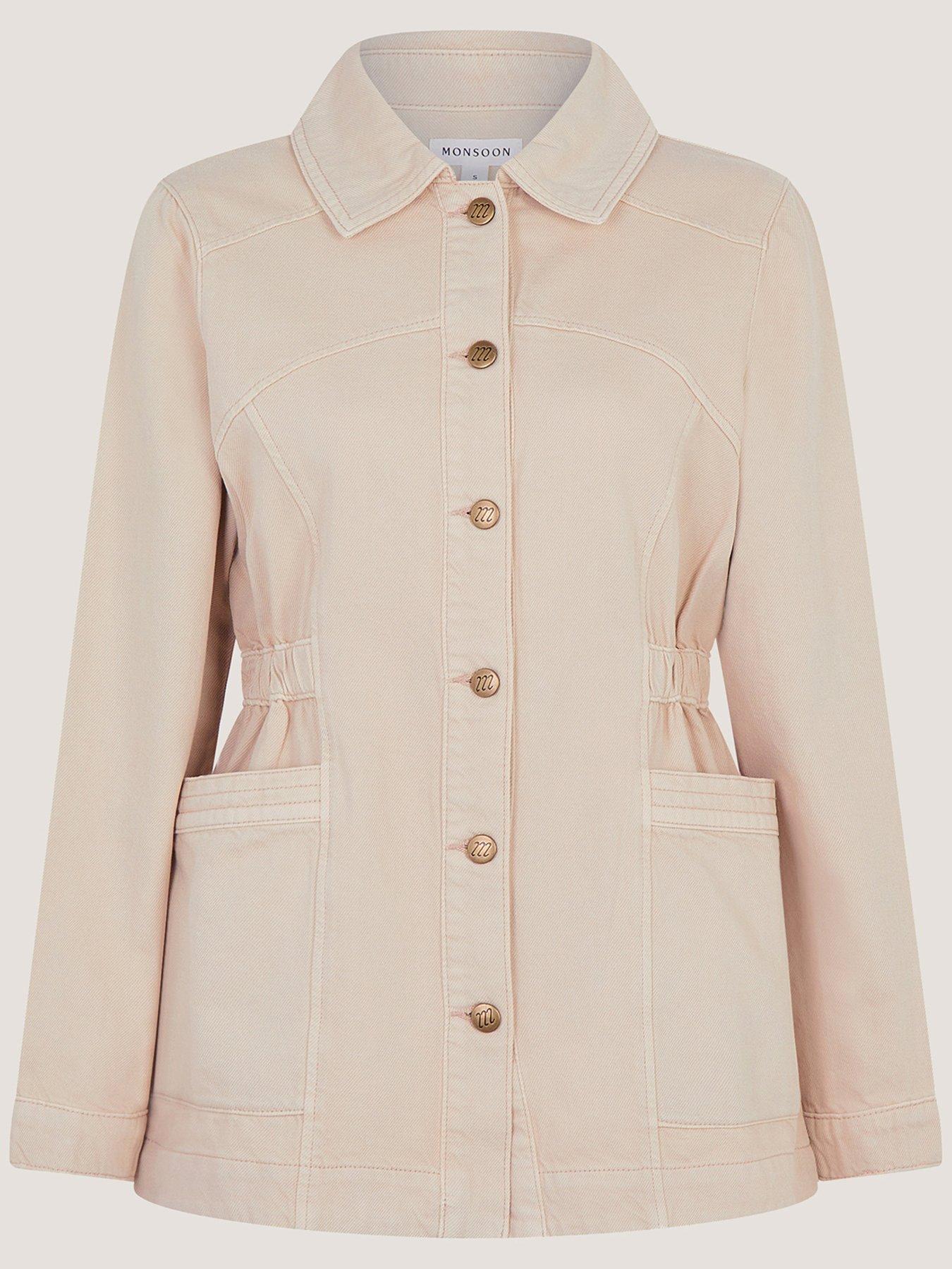 Image 6 of 6 of Monsoon Mabel Longline Jacket - Brown