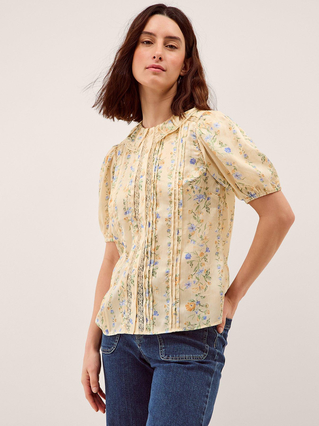 Monsoon Naomi Floral Shirt - Yellow