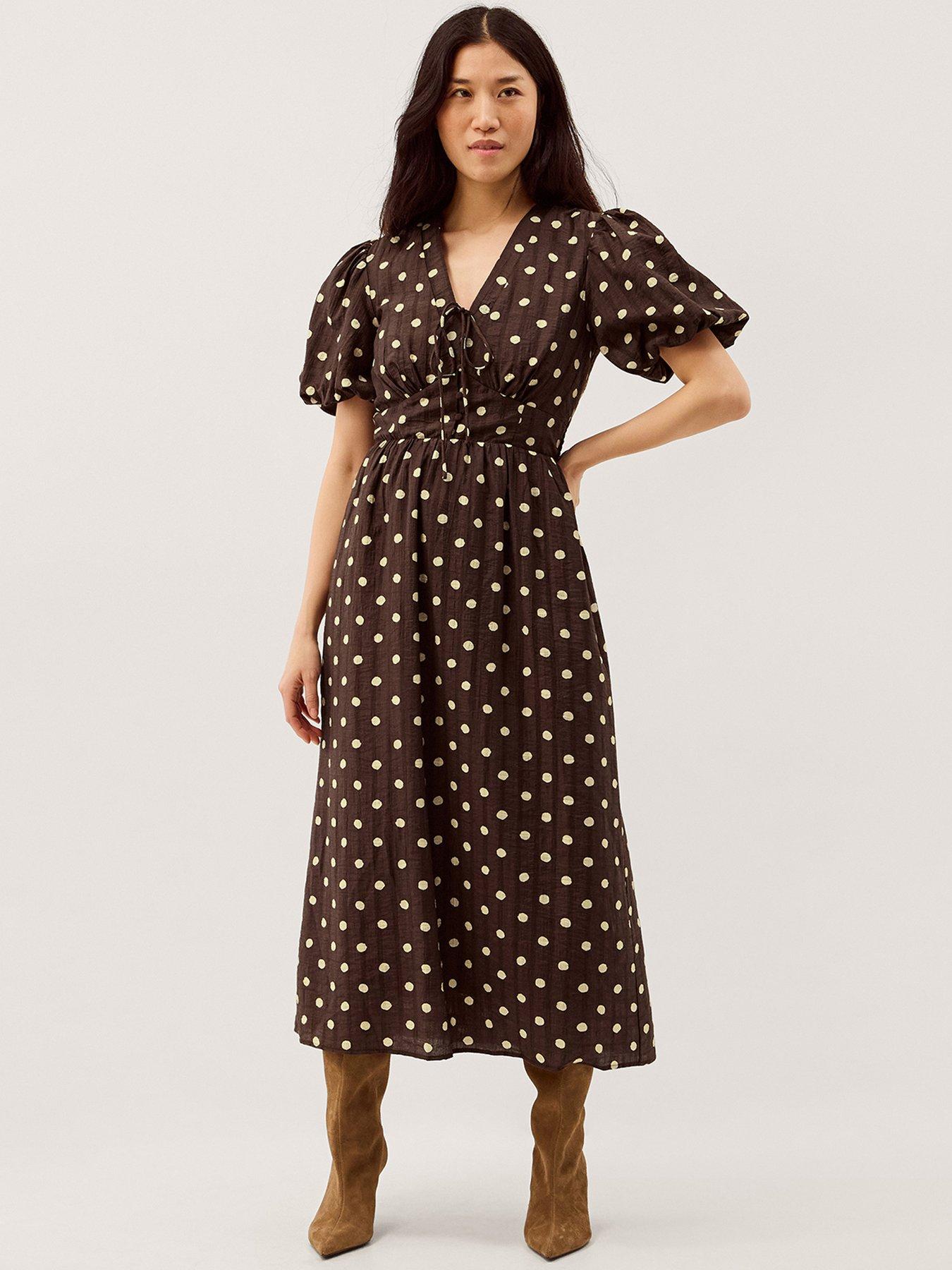 front image of monsoon-paris-spot-dress
