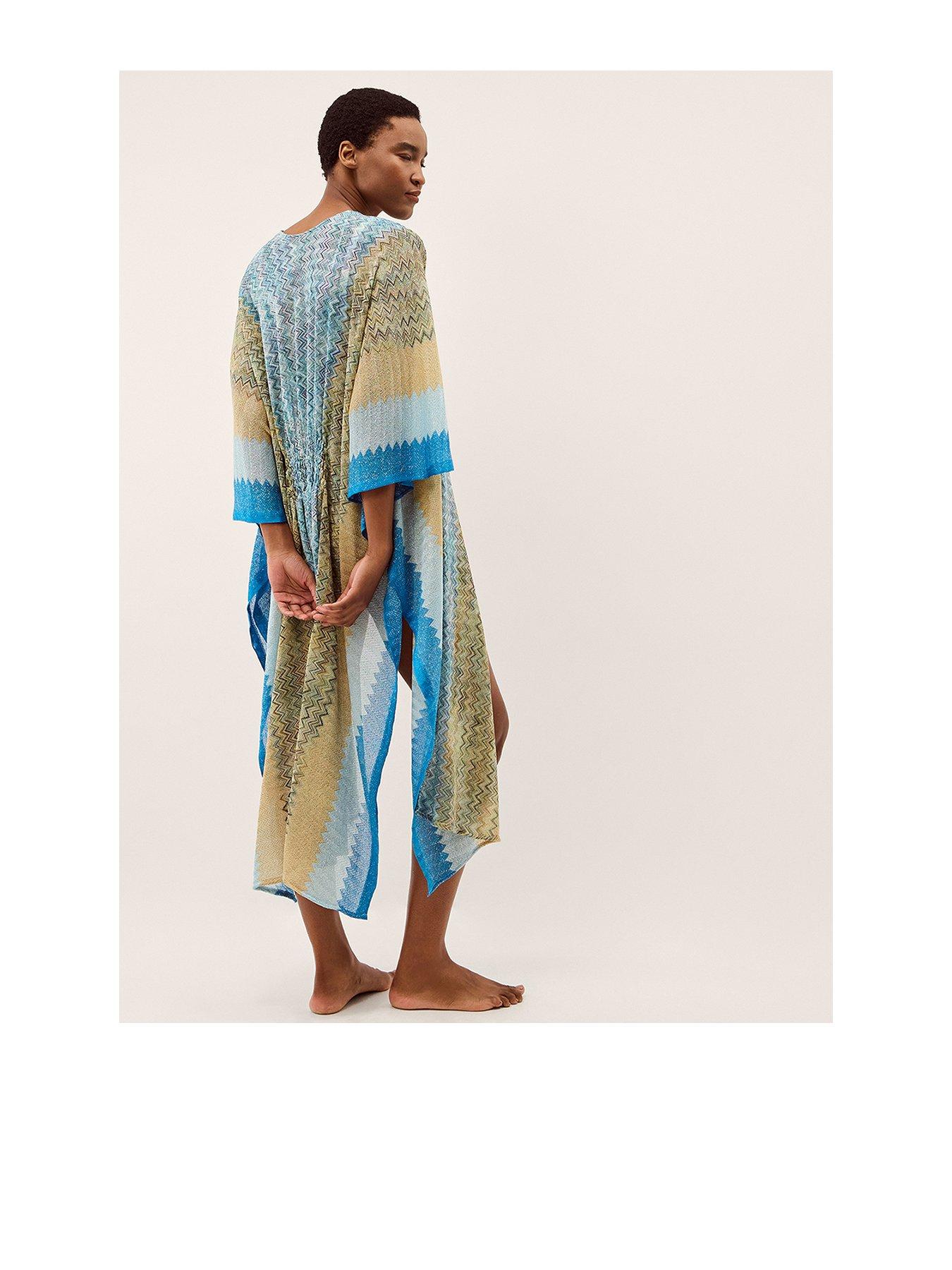 front image of monsoon-ava-zigzag-stripe-coverup