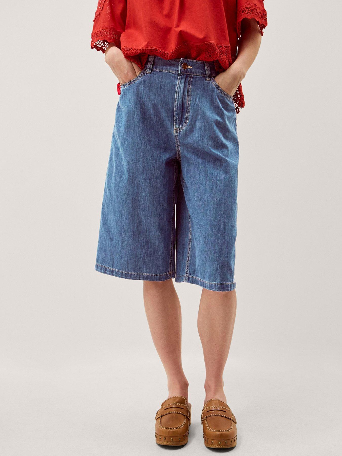 Image 1 of 1 of Monsoon Raye Denim Shorts