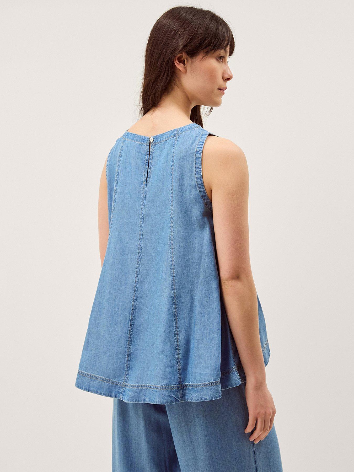 stillFront image of monsoon-daria-tencel-tank