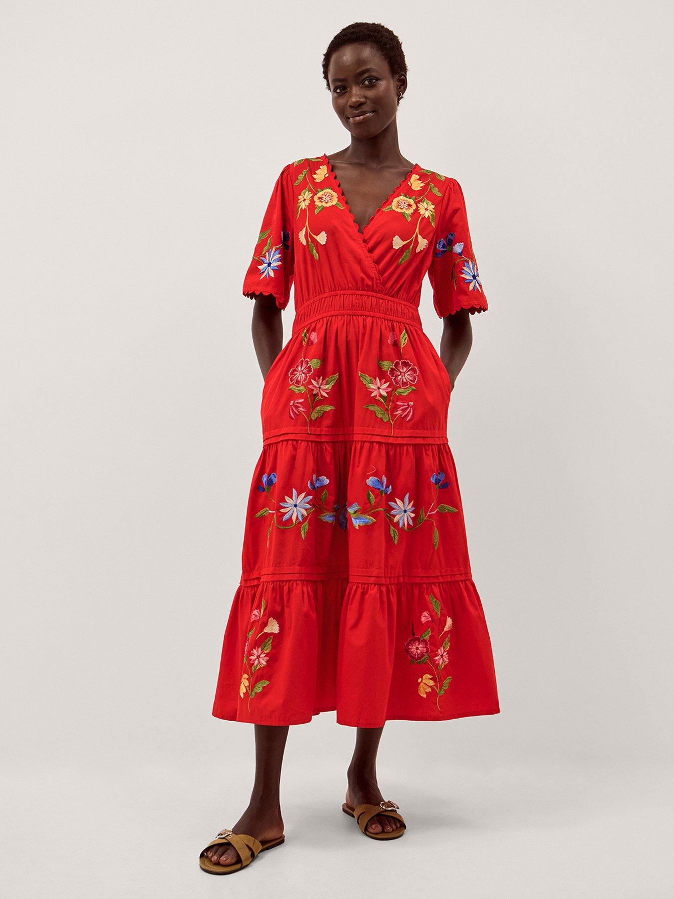 Monsoon Emma Emb Dress