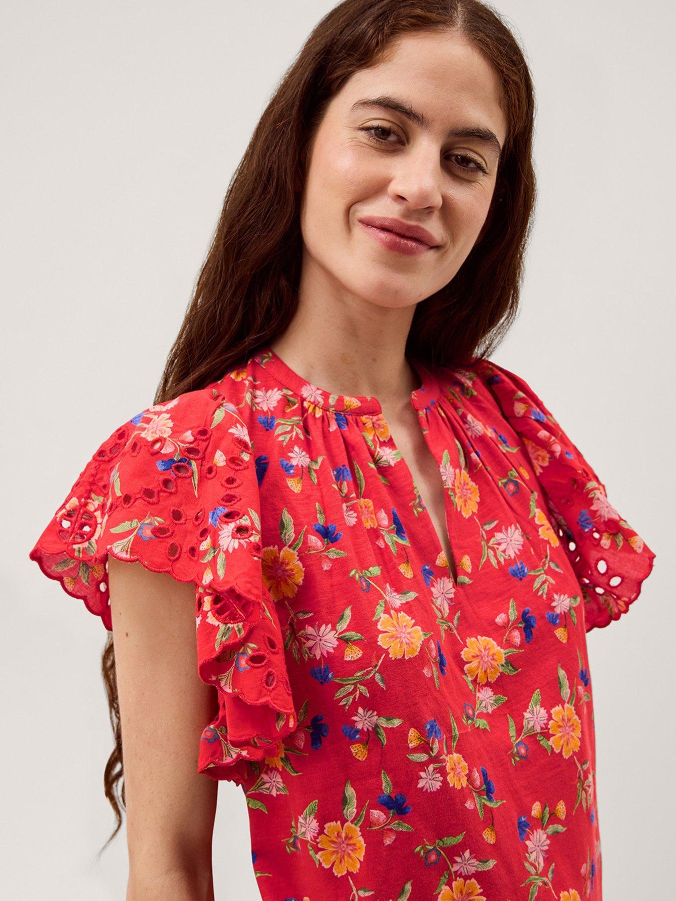 Image 4 of 4 of Monsoon Libby Floral Jersey Top