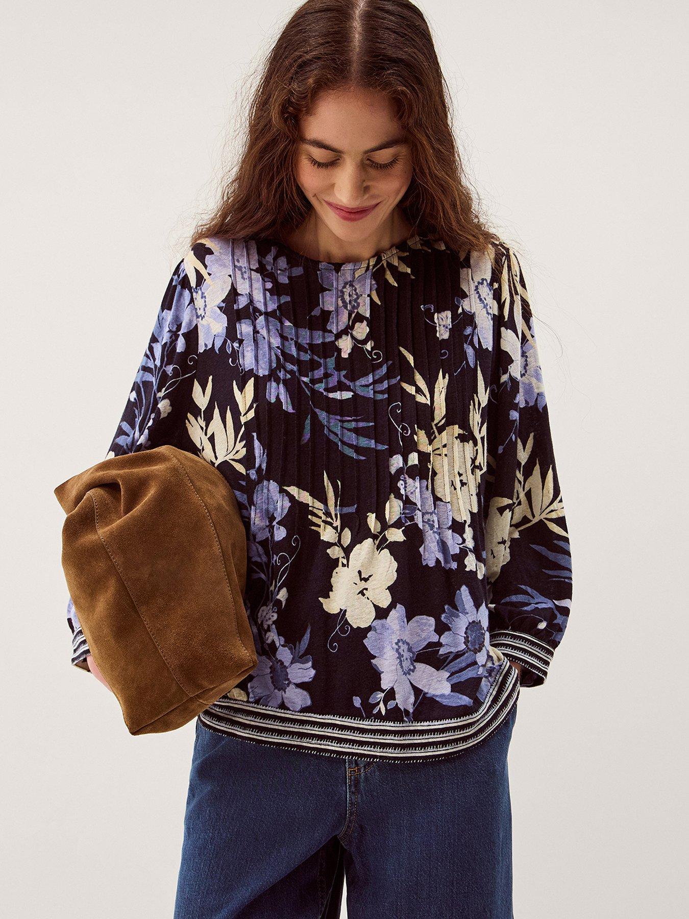 Monsoon Nicolete Print Pintuck To