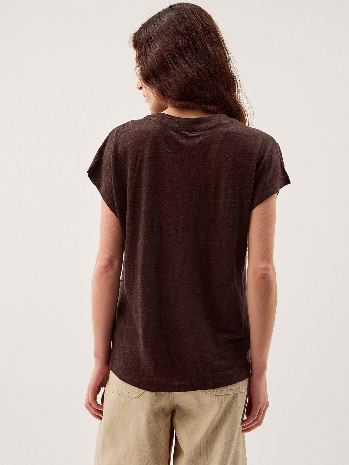 stillFront image of monsoon-lucy-linen-t-shirt