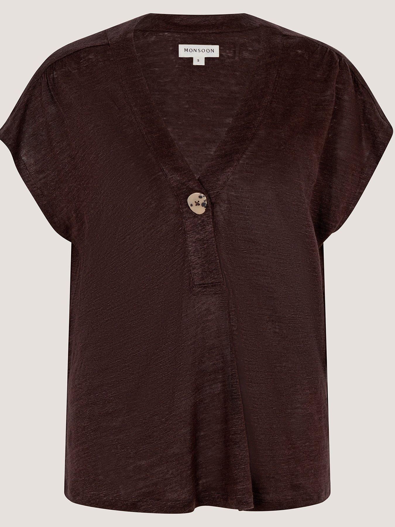  image of monsoon-lucy-linen-t-shirt
