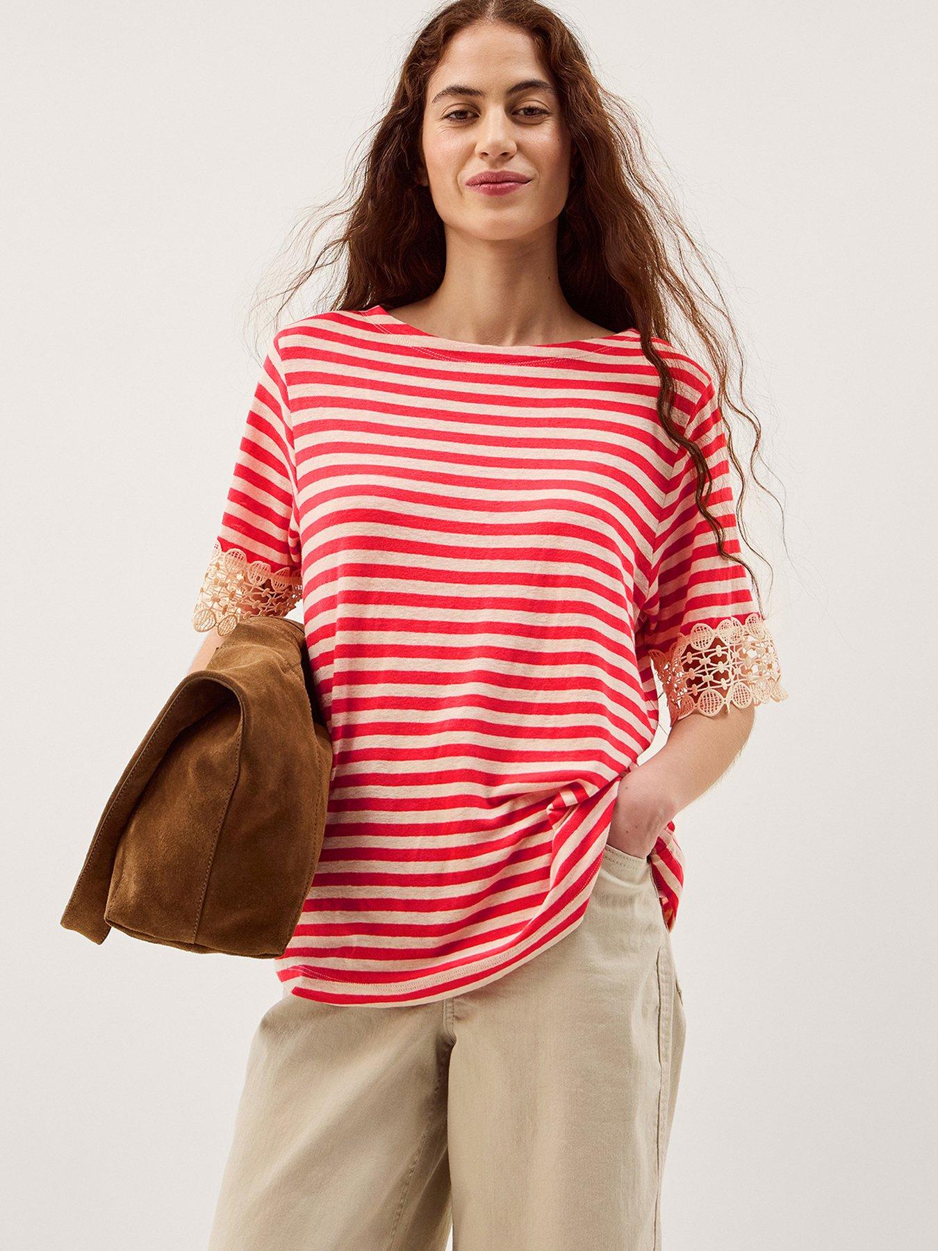 front image of monsoon-sasha-stripe-t-shirt