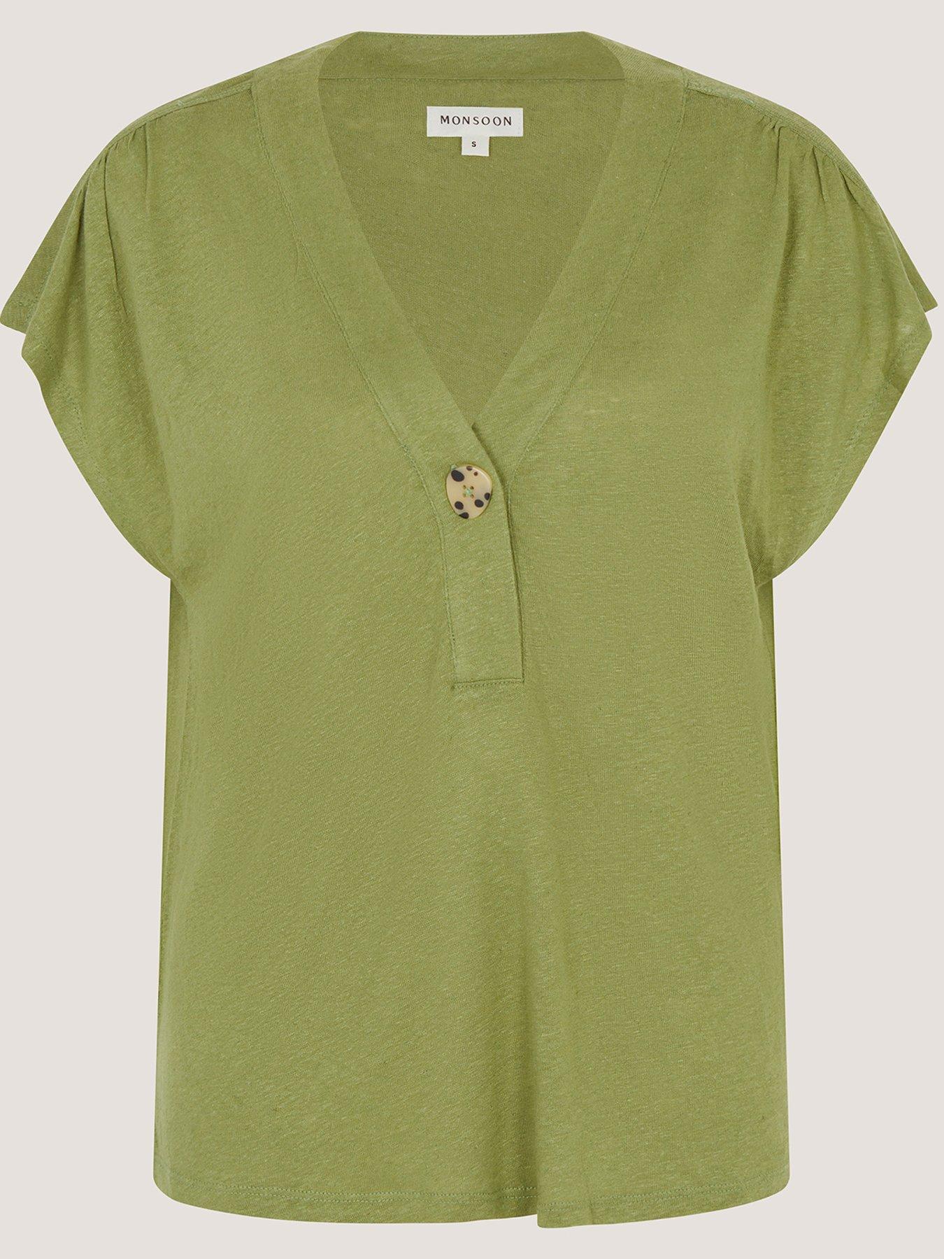  image of monsoon-lucy-linen-t-shirt