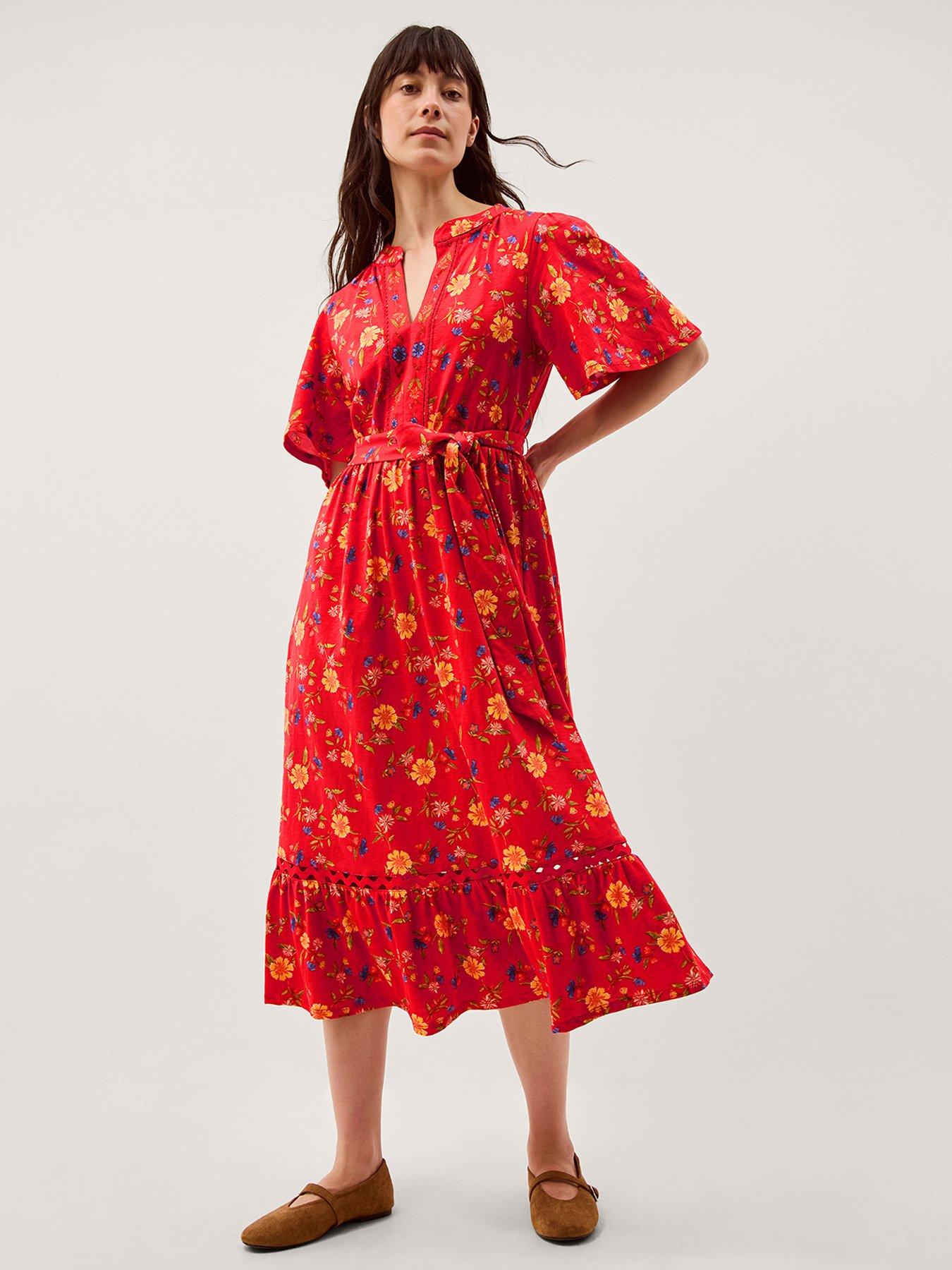Image 1 of 5 of Monsoon Libby Floral Jersey Dress