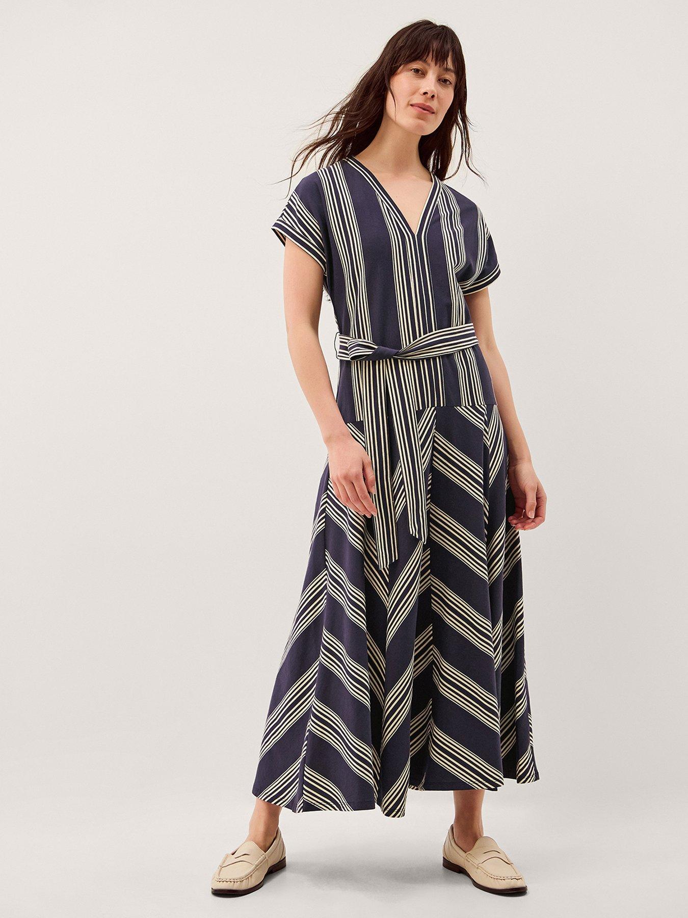 front image of monsoon-shilta-stripe-jersey-maxi
