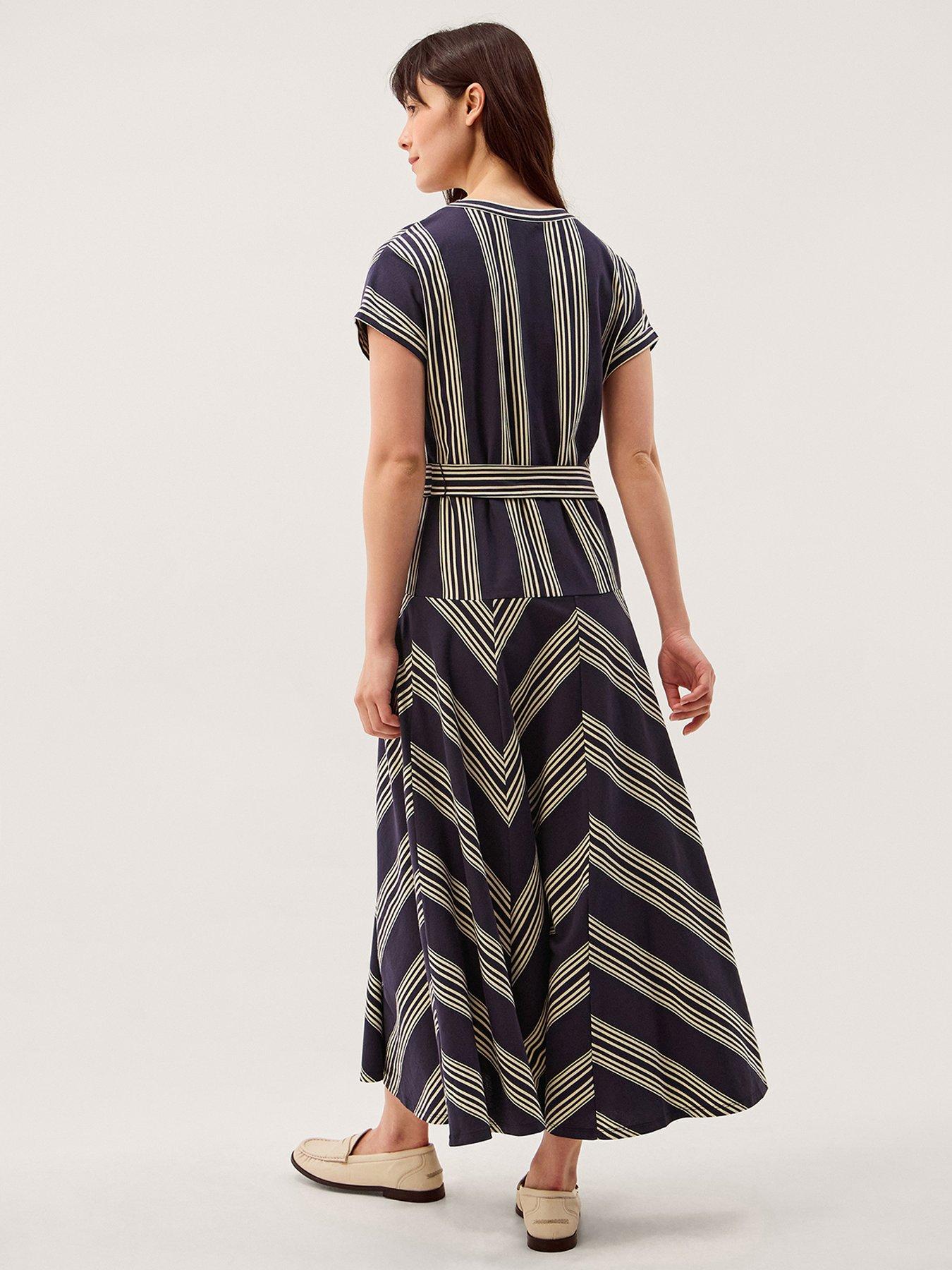 stillFront image of monsoon-shilta-stripe-jersey-maxi