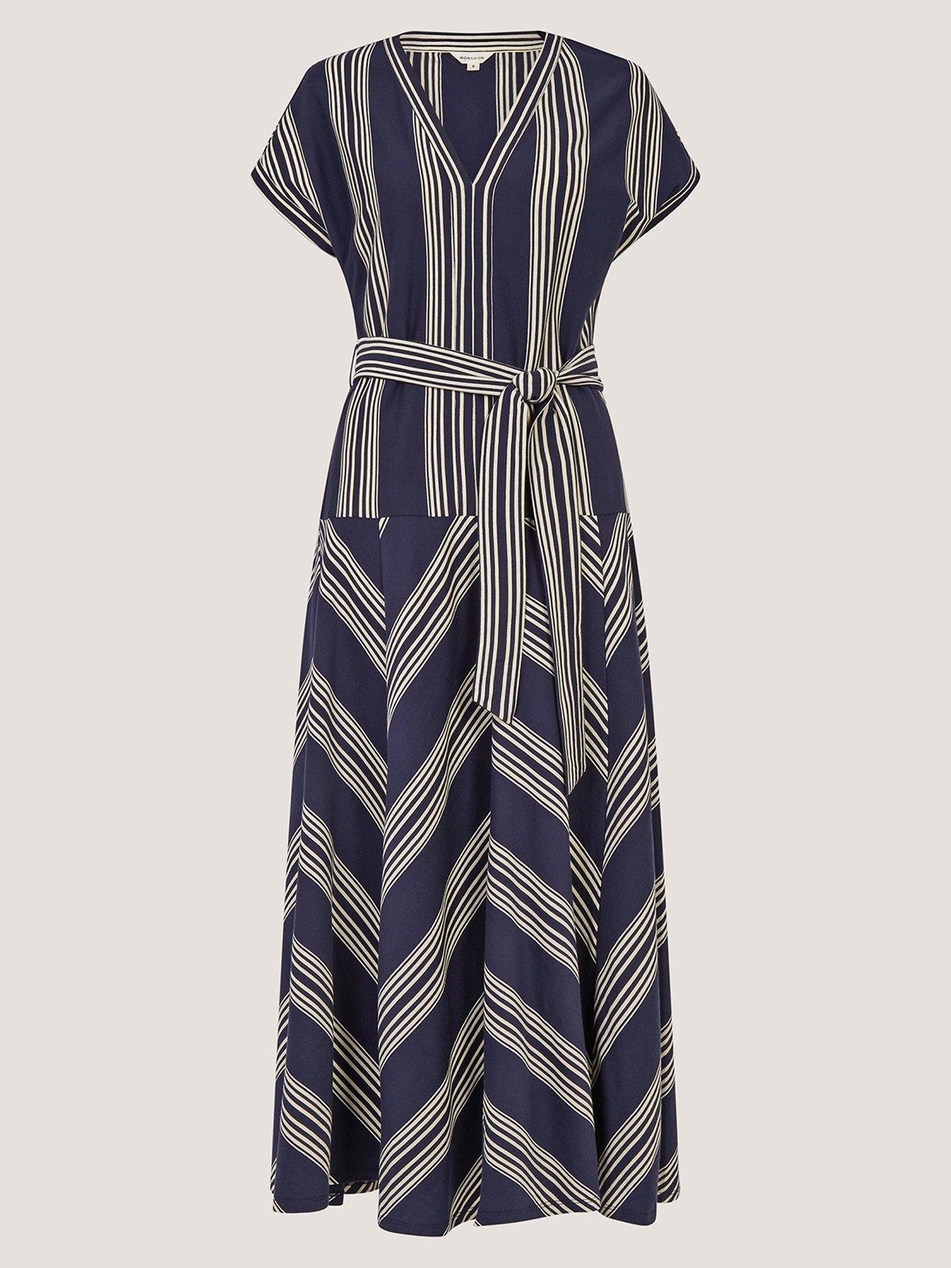  image of monsoon-shilta-stripe-jersey-maxi