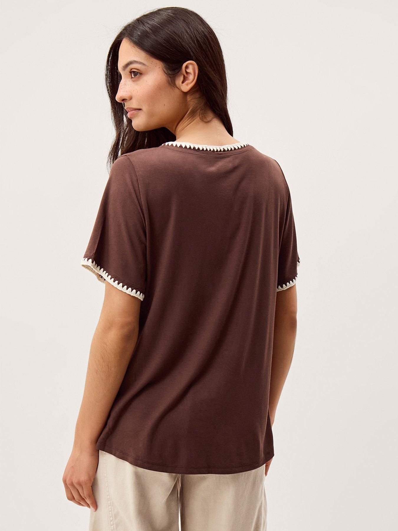 Image 2 of 5 of Monsoon Tilly Trim Jersey Tshirt