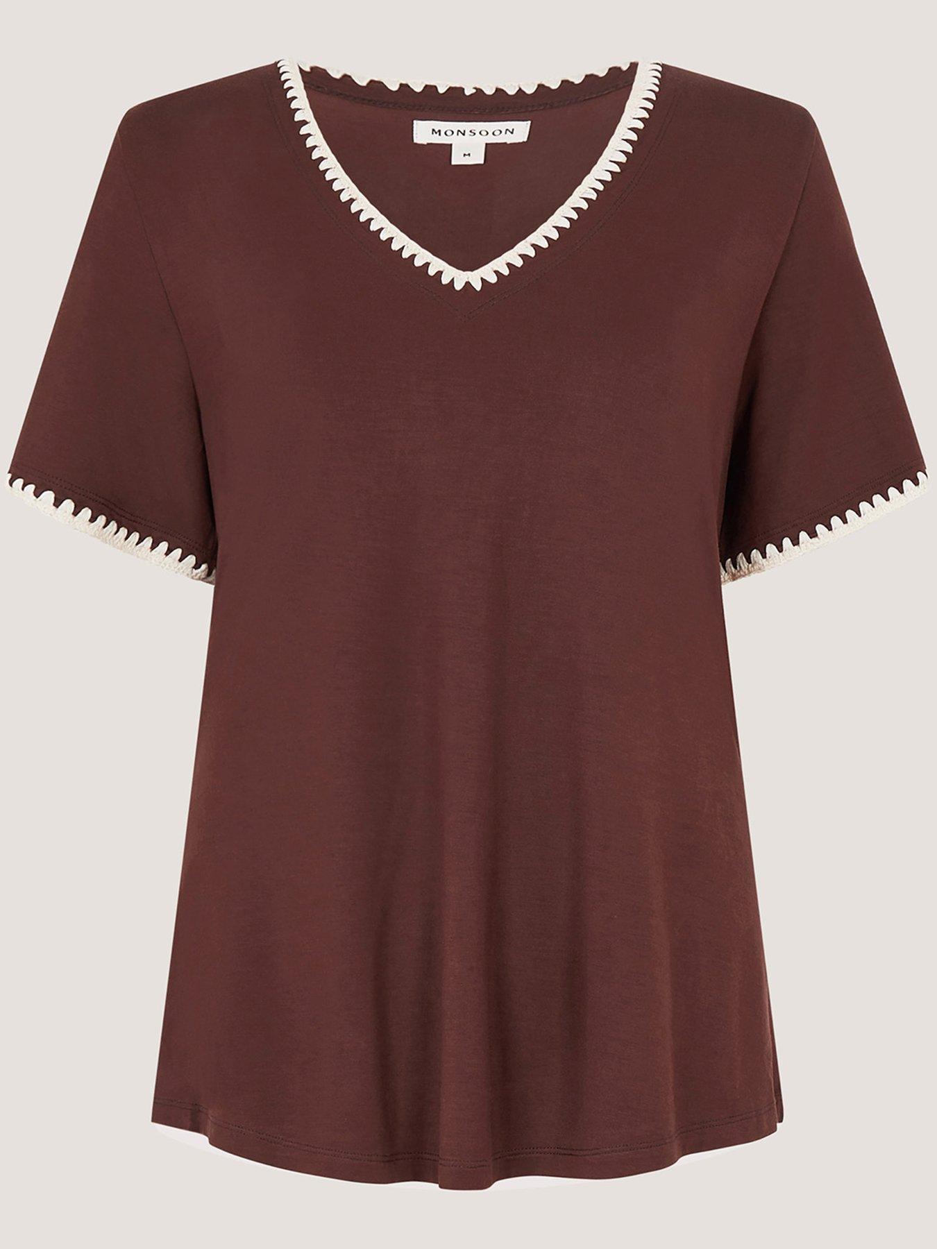 Image 5 of 5 of Monsoon Tilly Trim Jersey Tshirt