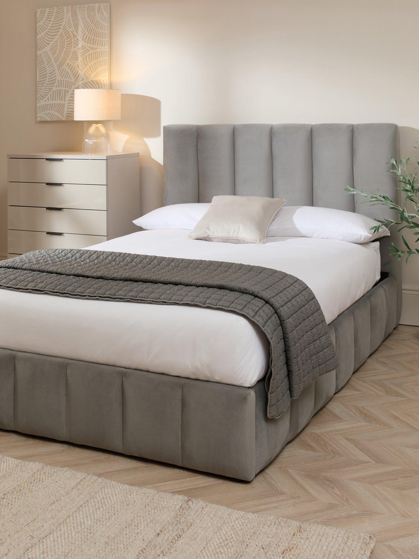 Image 1 of 6 of The Very Collection Sandino End Lift Up Storage Bed with Mattress Options&nbsp;(Buy &amp; SAVE!) - Grey -&nbsp;FSC&reg; Certified