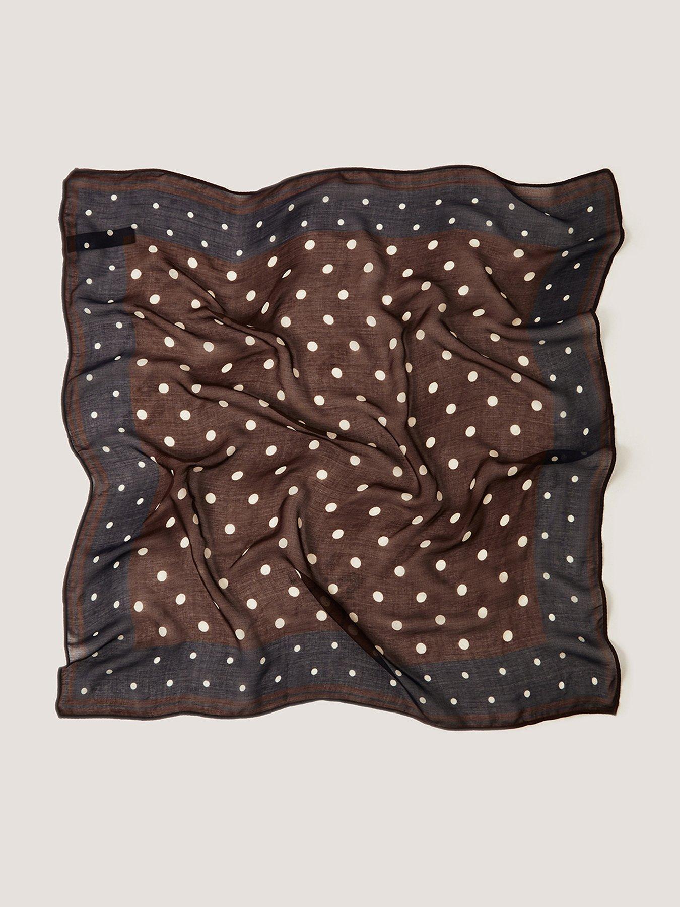 Monsoon Black Spot Square Scarf